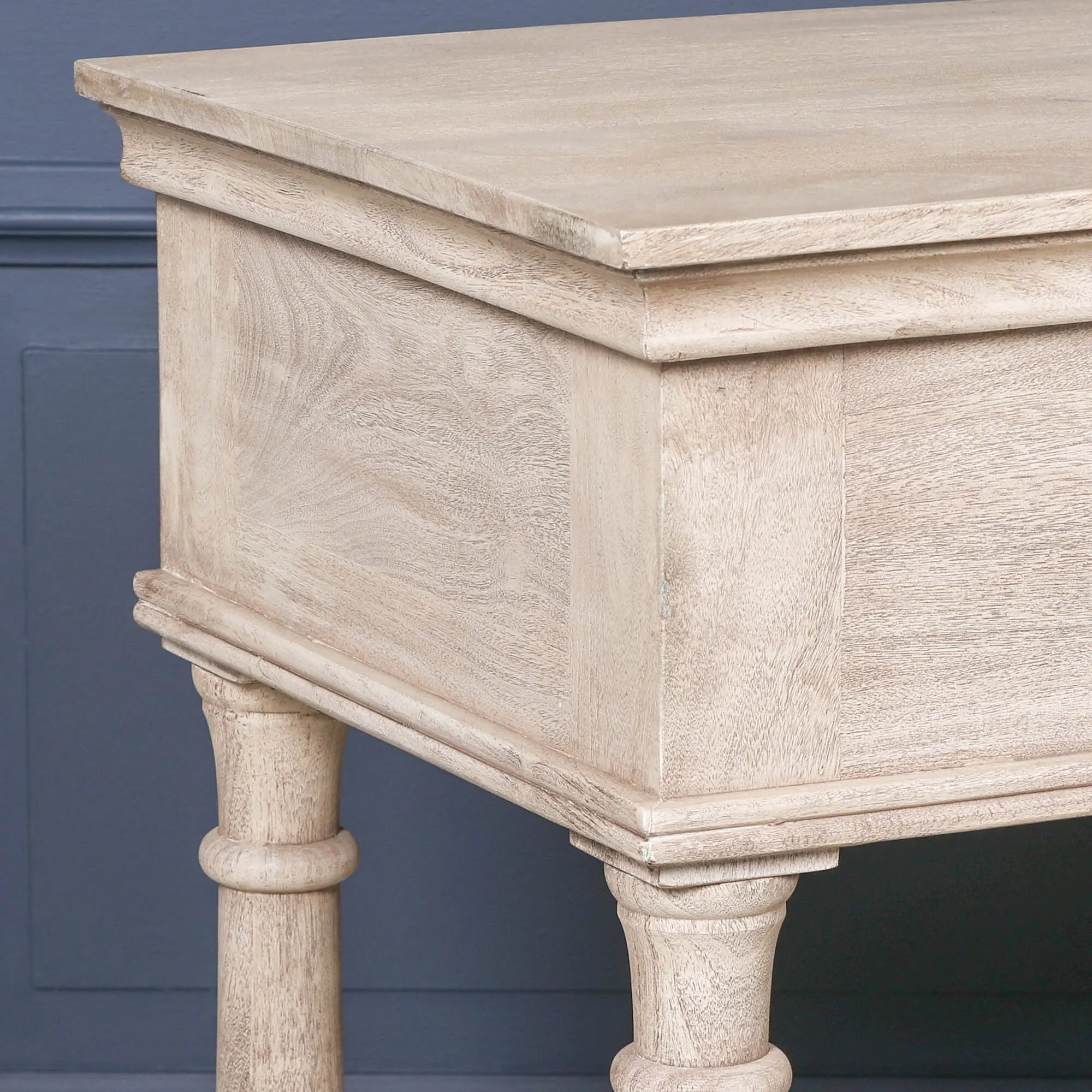 Acacia Wooden Console Table with Single Drawer and Lower Shelf - Image 10