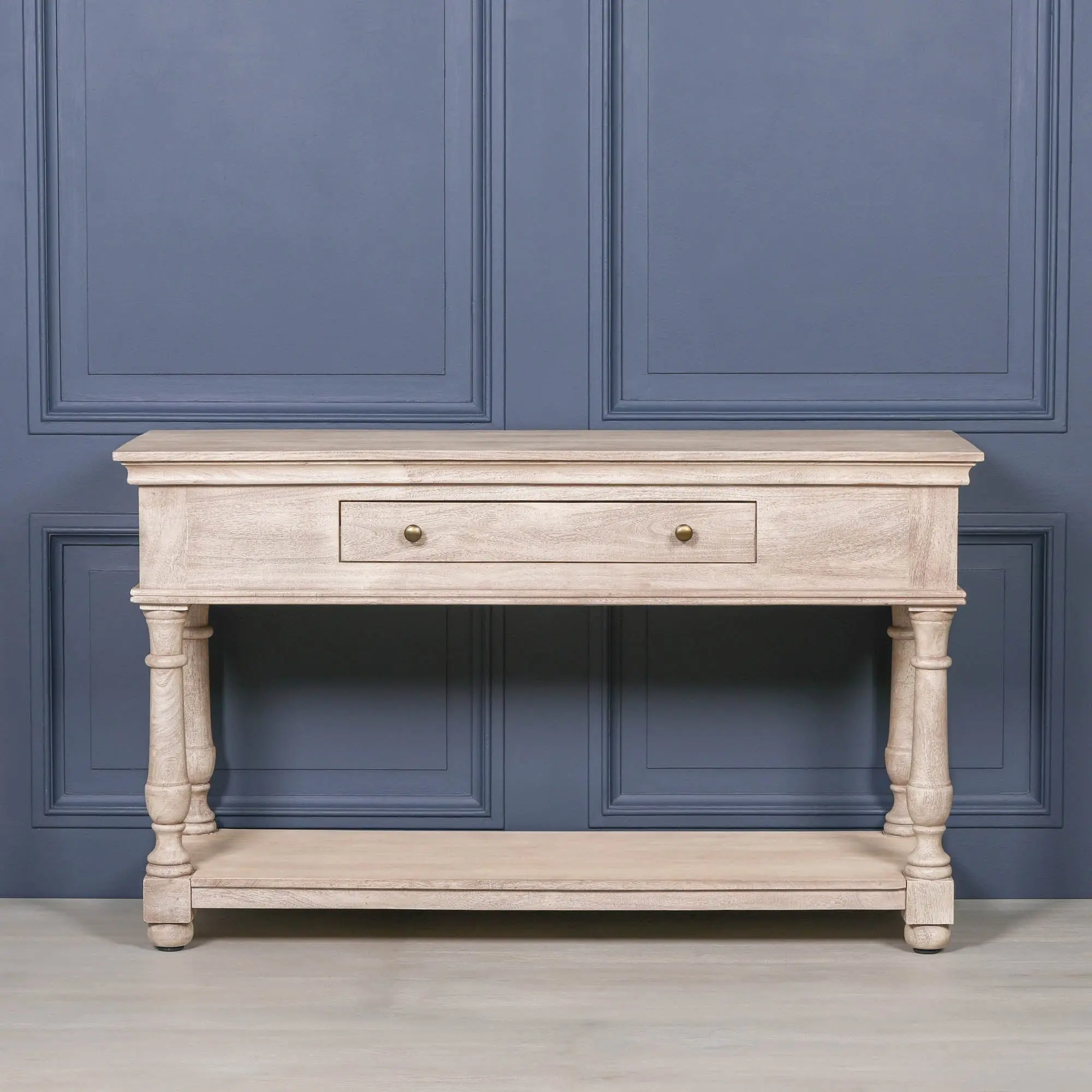 Acacia Wooden Console Table with Single Drawer and Lower Shelf - Image 6