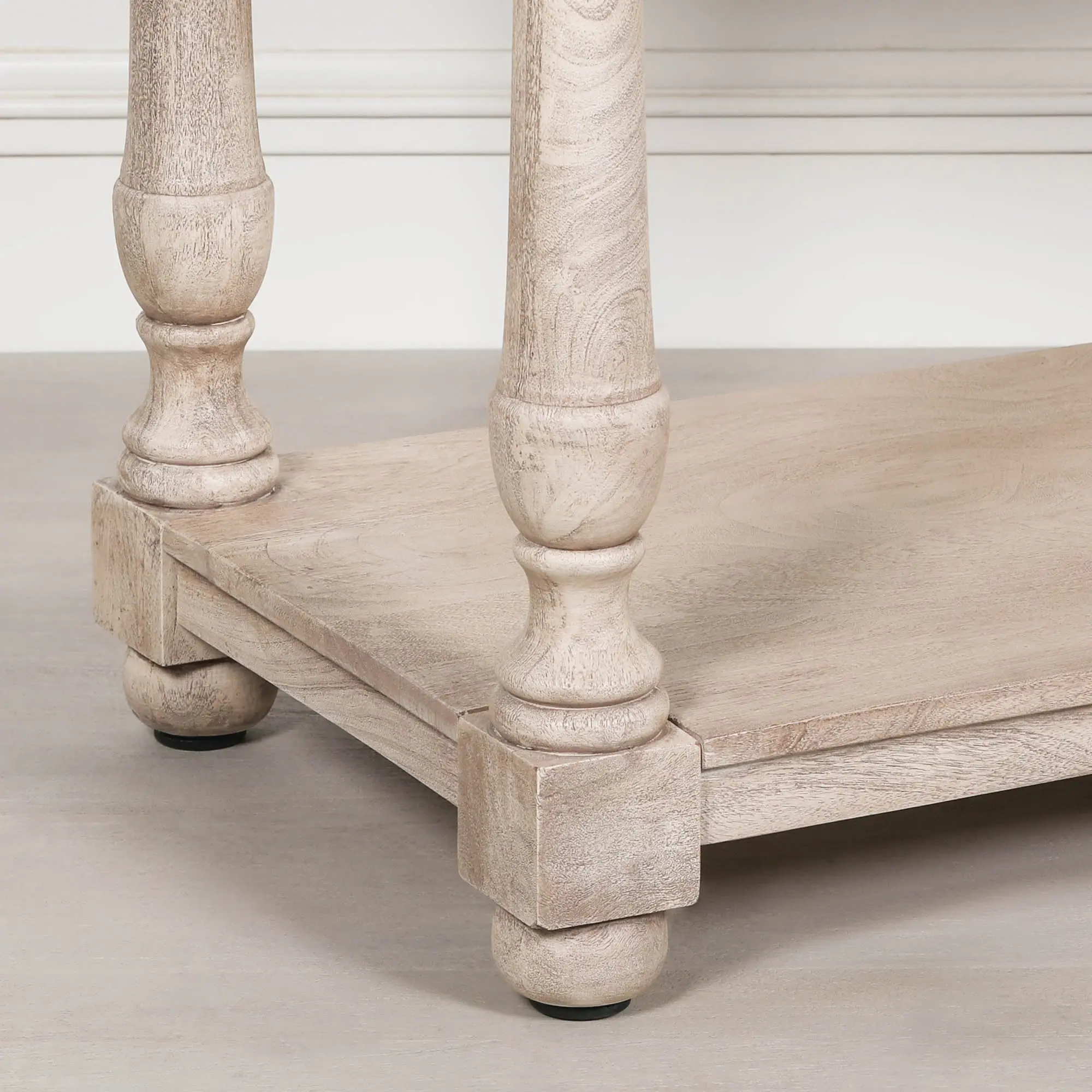 Acacia Wooden Console Table with Single Drawer and Lower Shelf - Image 9