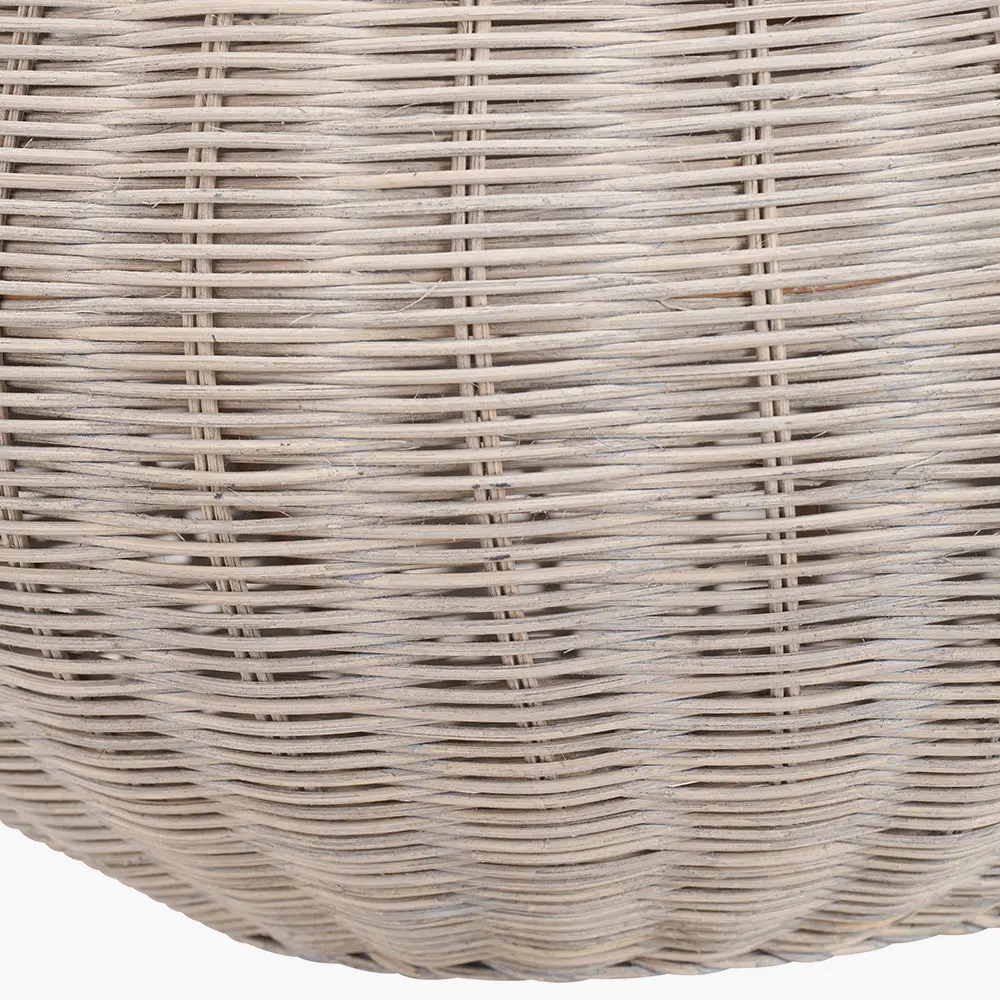 Allona Grey Wash Rattan Pendant - Image 6