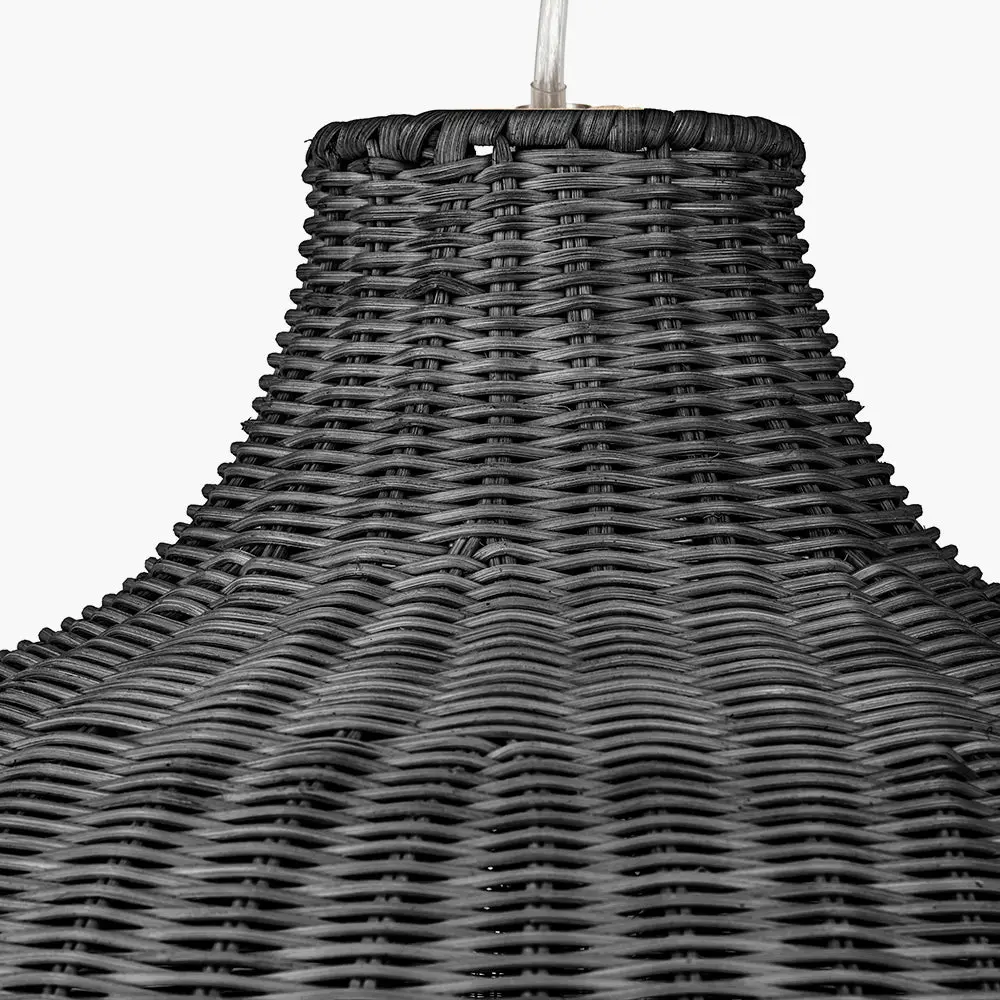 Allona Rattan Pendant Light - Black - Image 5