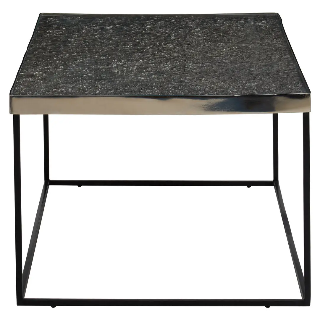 Aloka Rectangle Coffee Table in Silver and Glass - Image 11