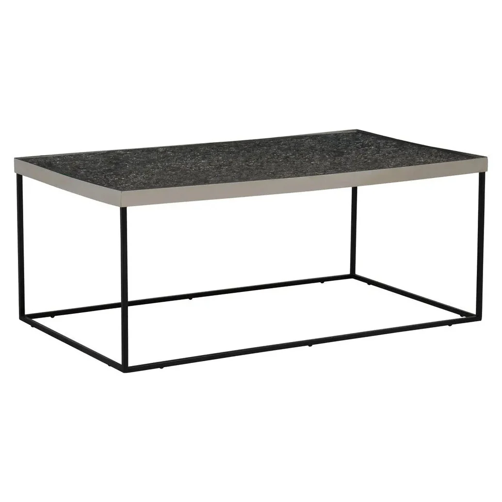 Aloka Rectangle Coffee Table in Silver and Glass - Image 12