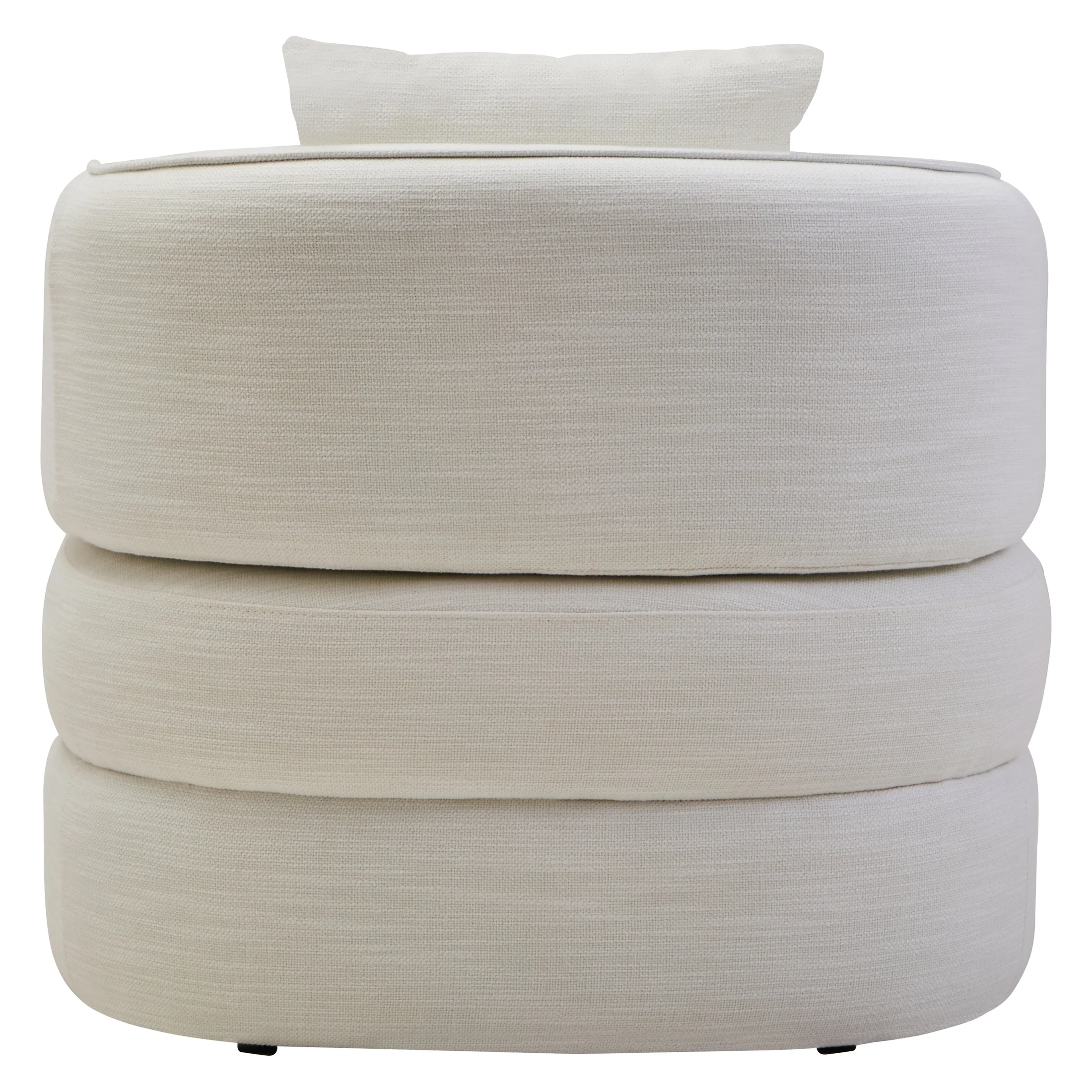 Alvani Cream Linen Effect Curved Chair - Image 3