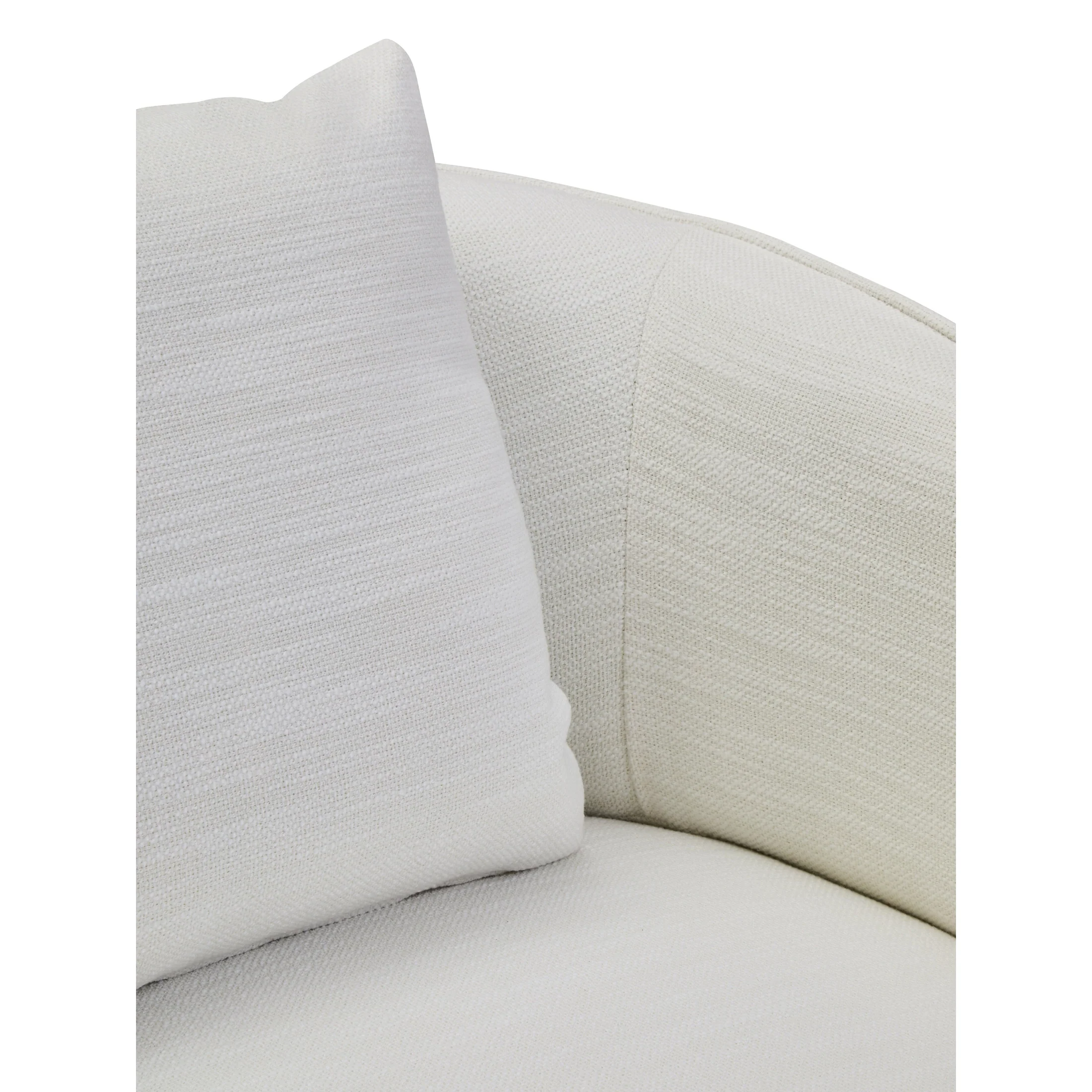 Alvani Cream Linen Effect Curved Chair - Image 4