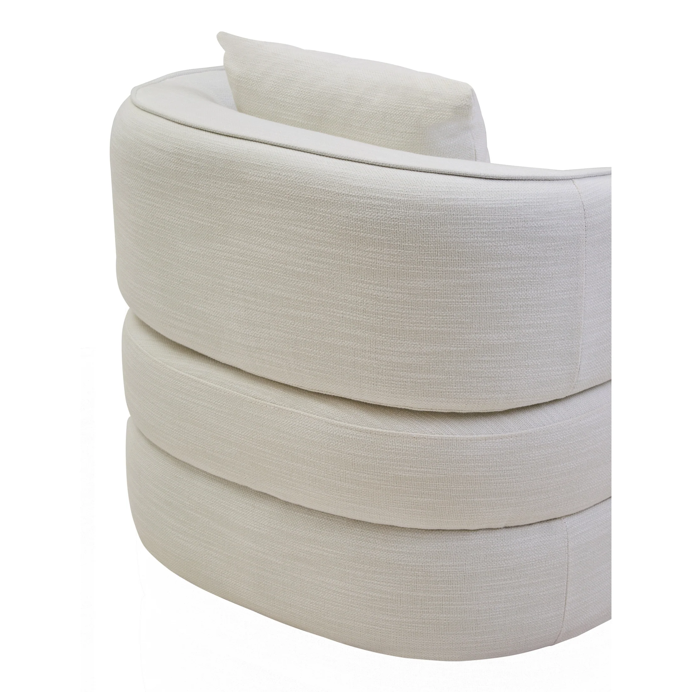 Alvani Cream Linen Effect Curved Chair - Image 6