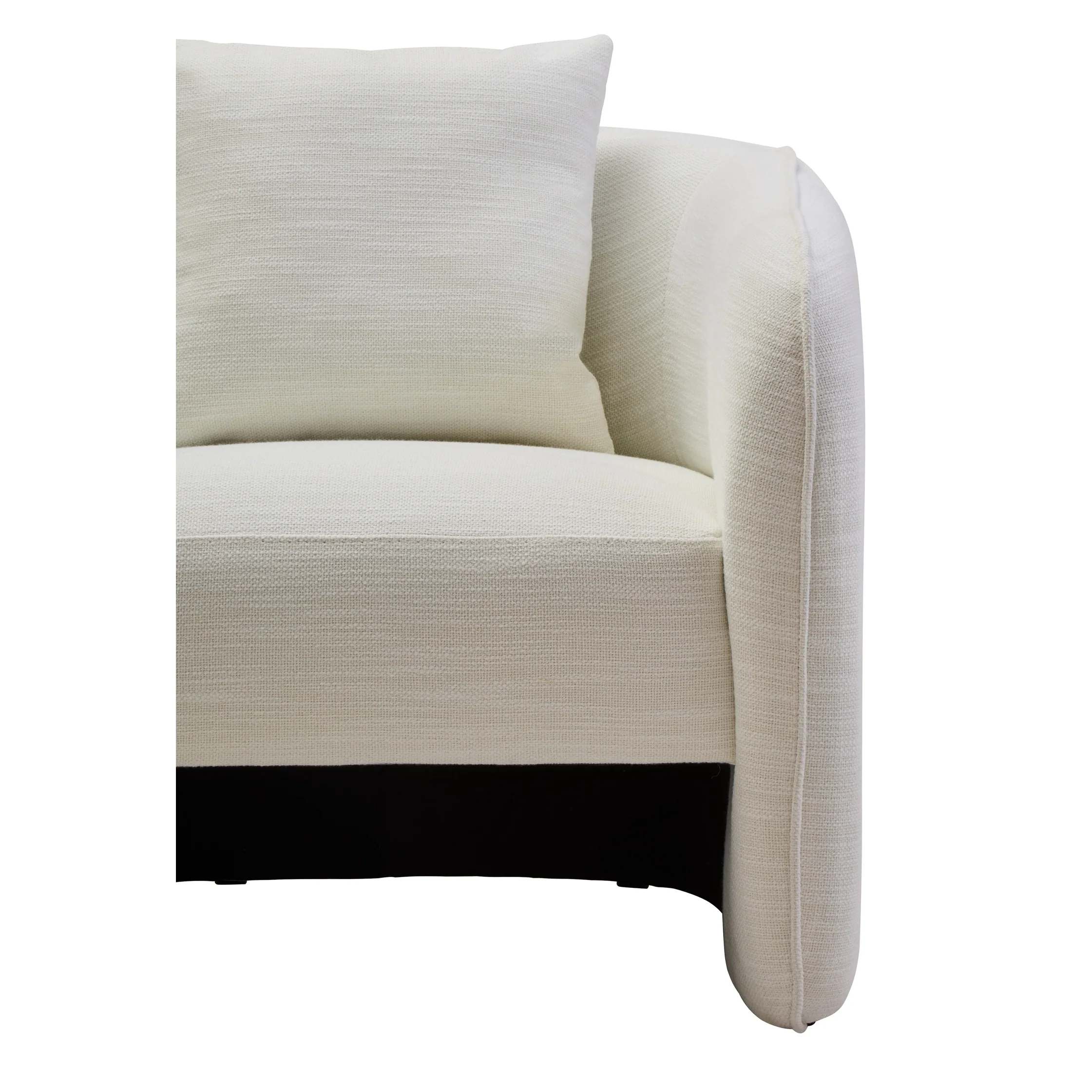 Alvani Cream Linen Effect Curved Chair - Image 8