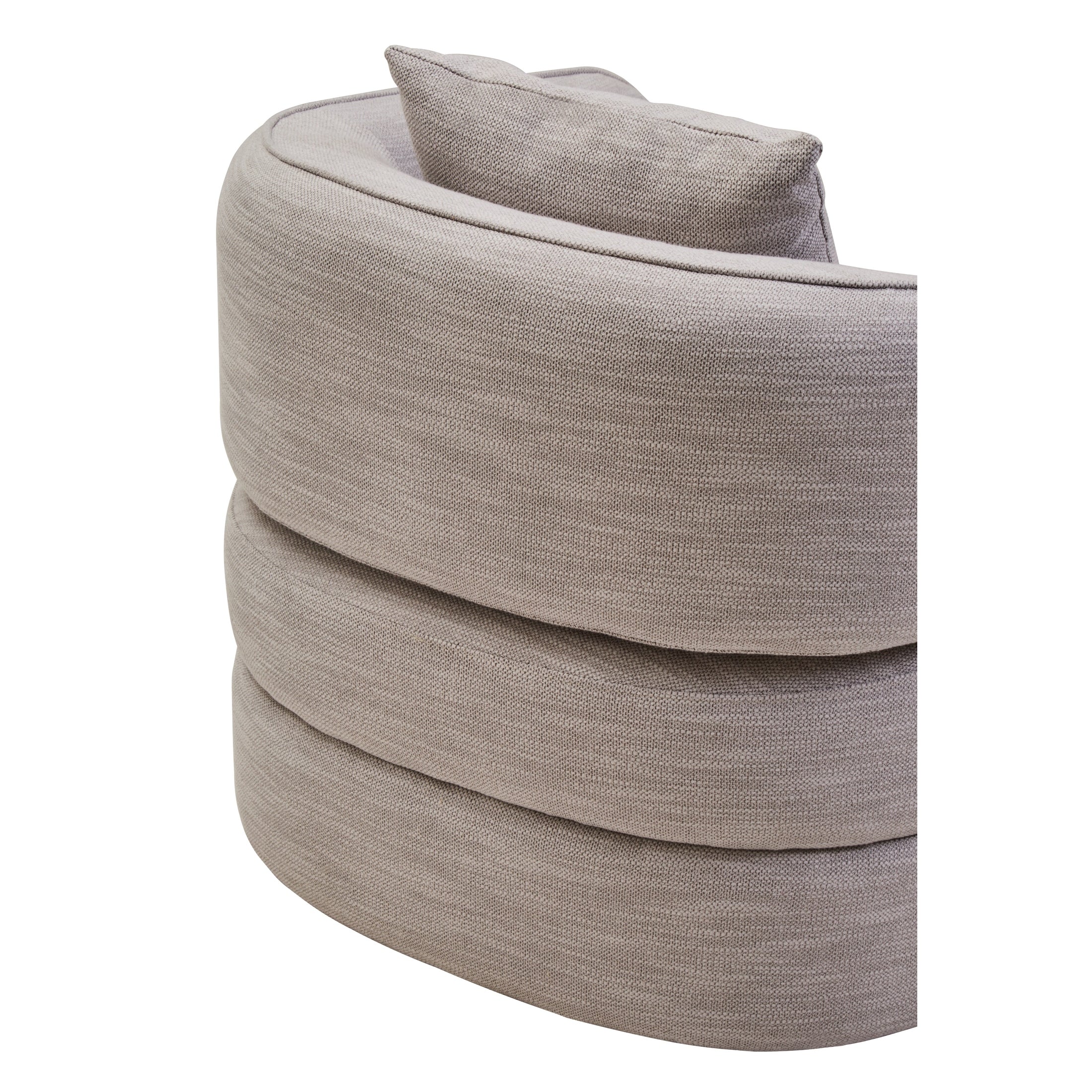 Alvani Grey Linen Effect Curved Chair - Image 3