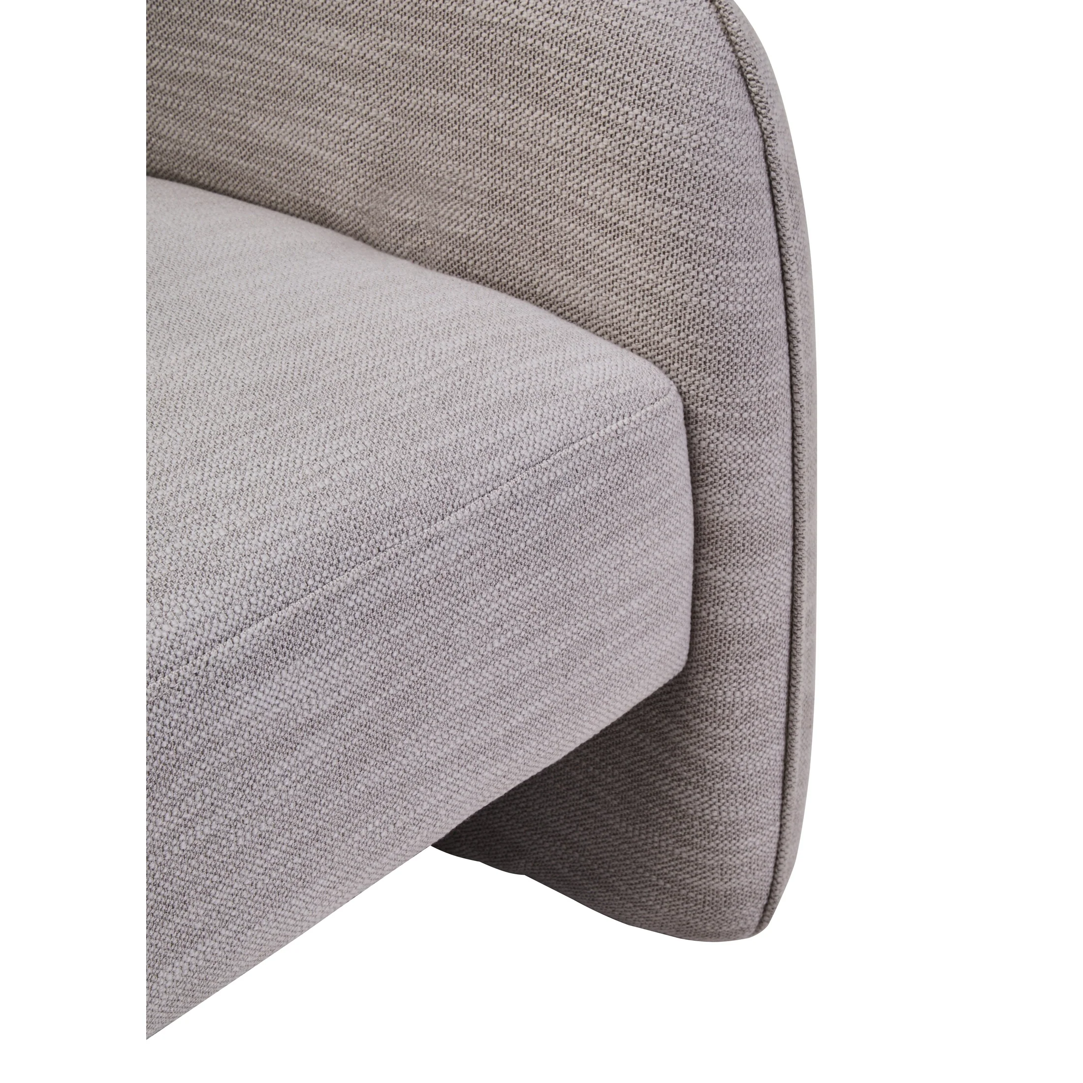 Alvani Grey Linen Effect Curved Chair - Image 4
