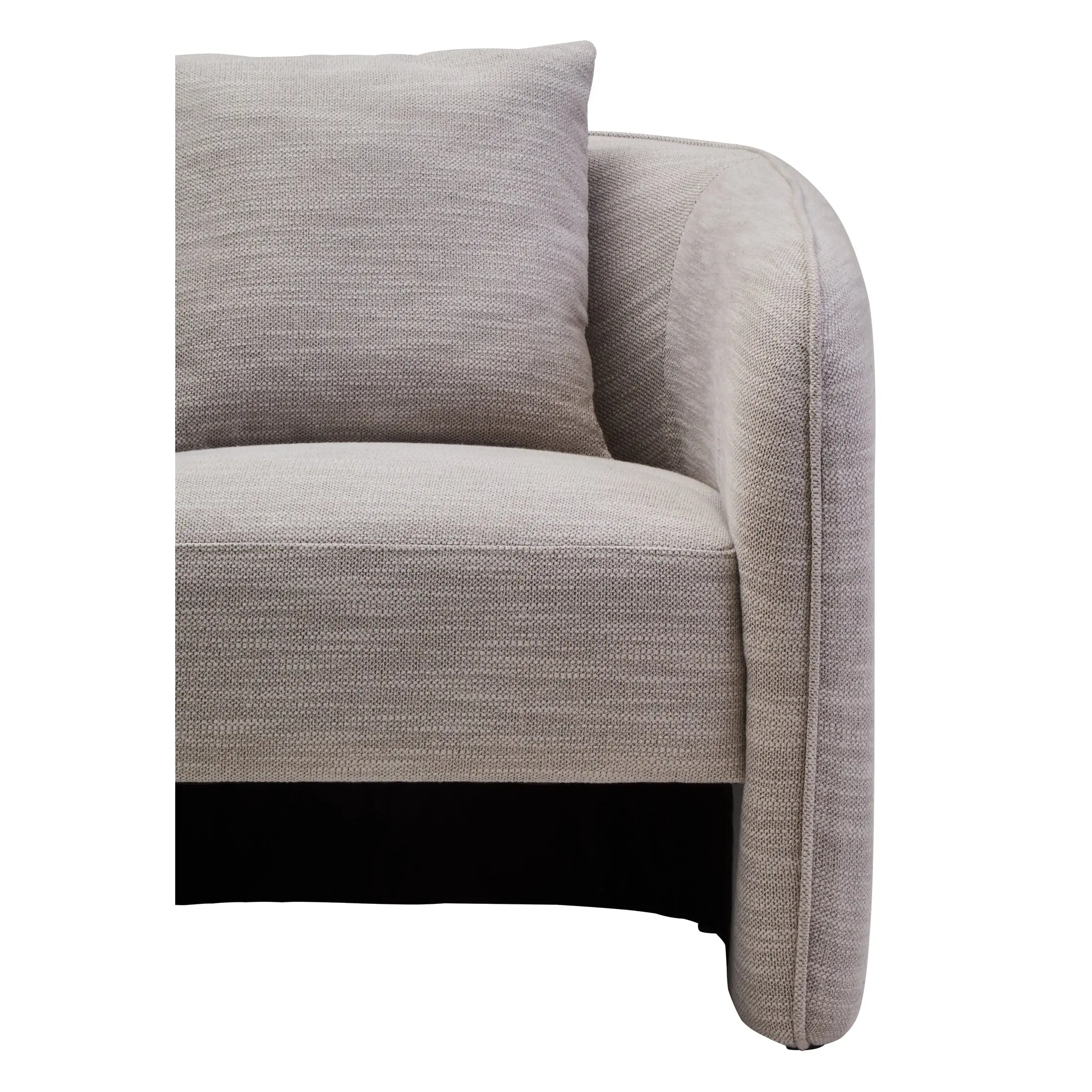 Alvani Grey Linen Effect Curved Chair - Image 6