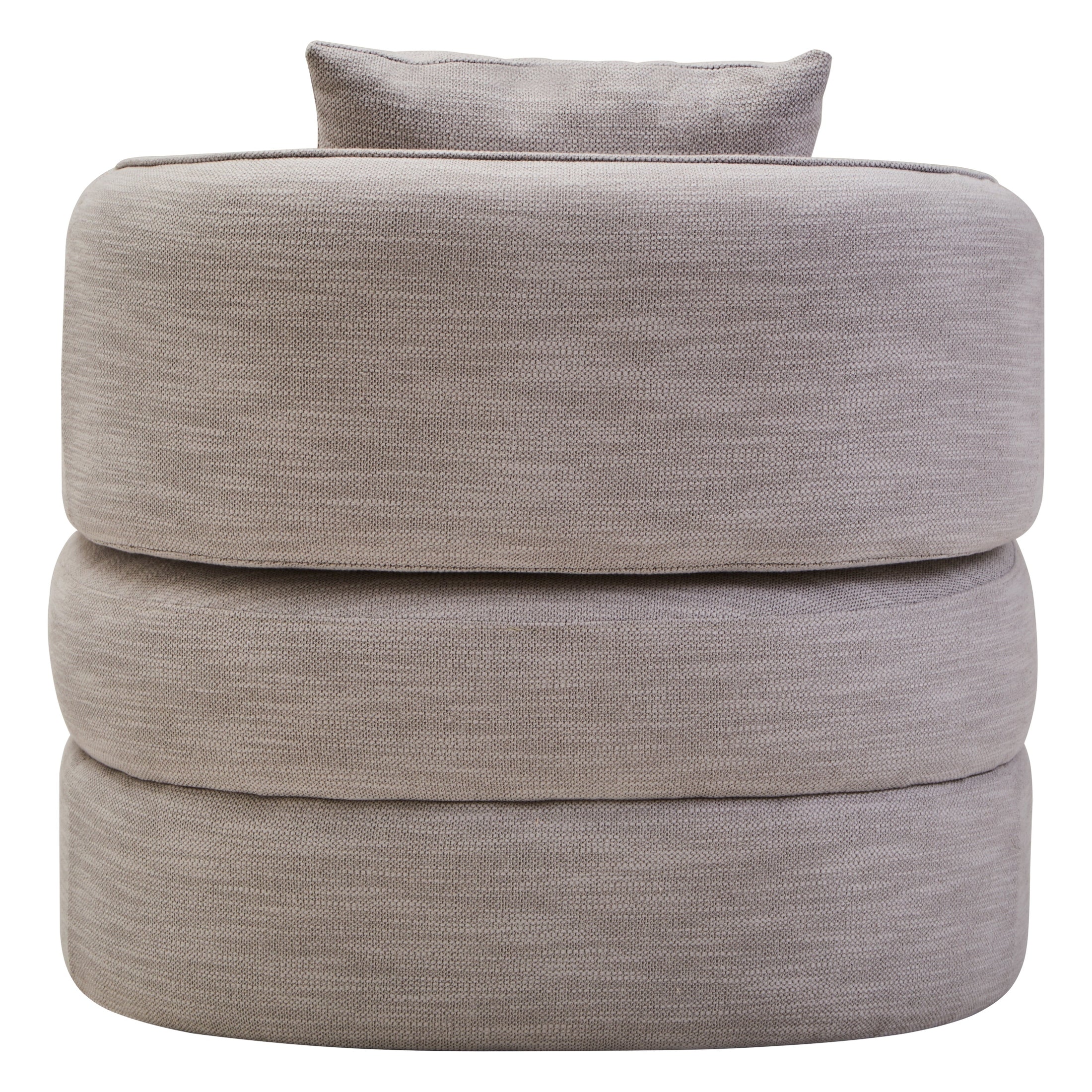 Alvani Grey Linen Effect Curved Chair - Image 7