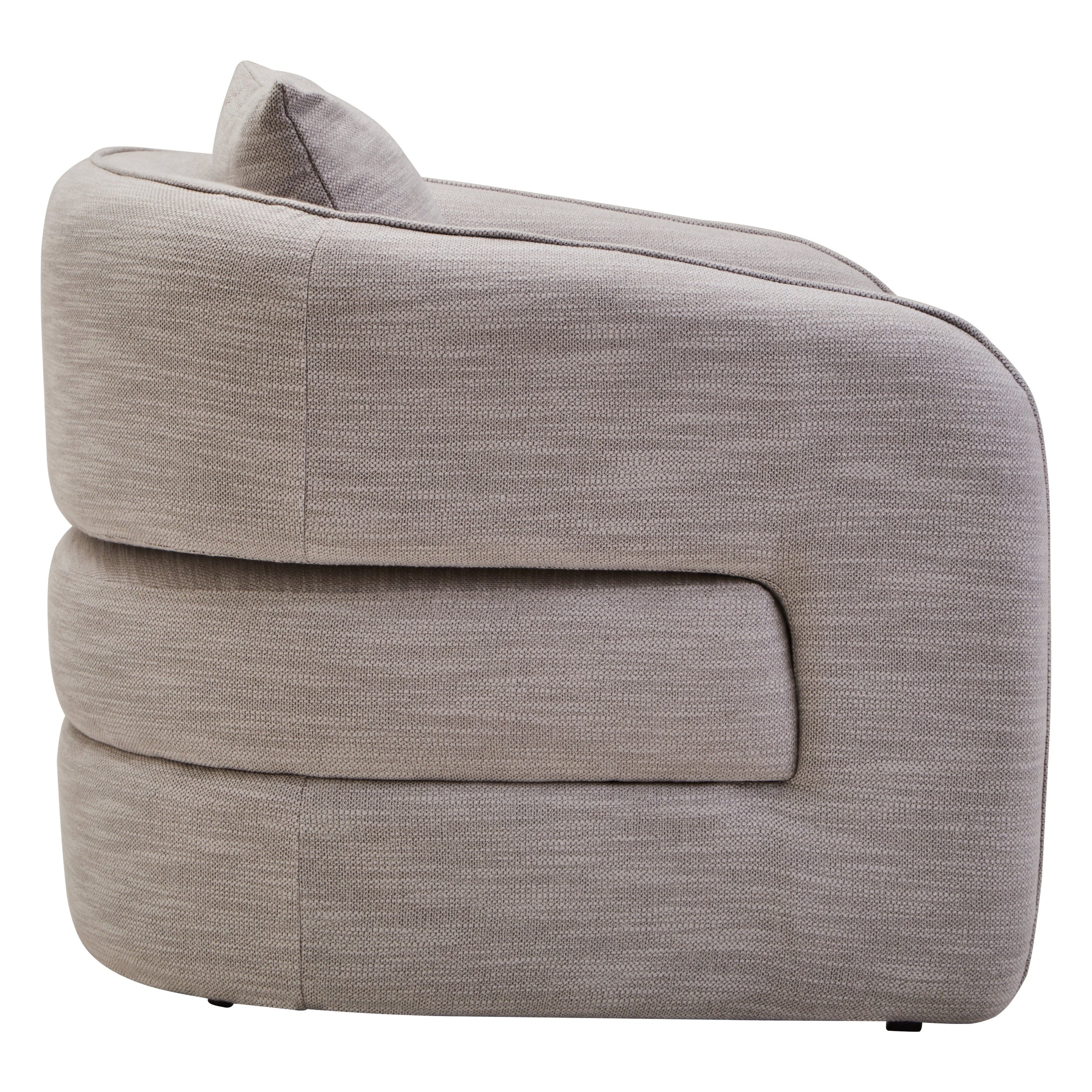 Alvani Grey Linen Effect Curved Chair - Image 8