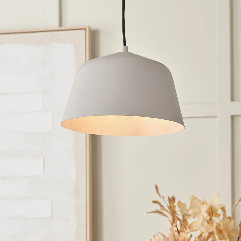 Amalie Grey Metal Retro Pendant - Image 6
