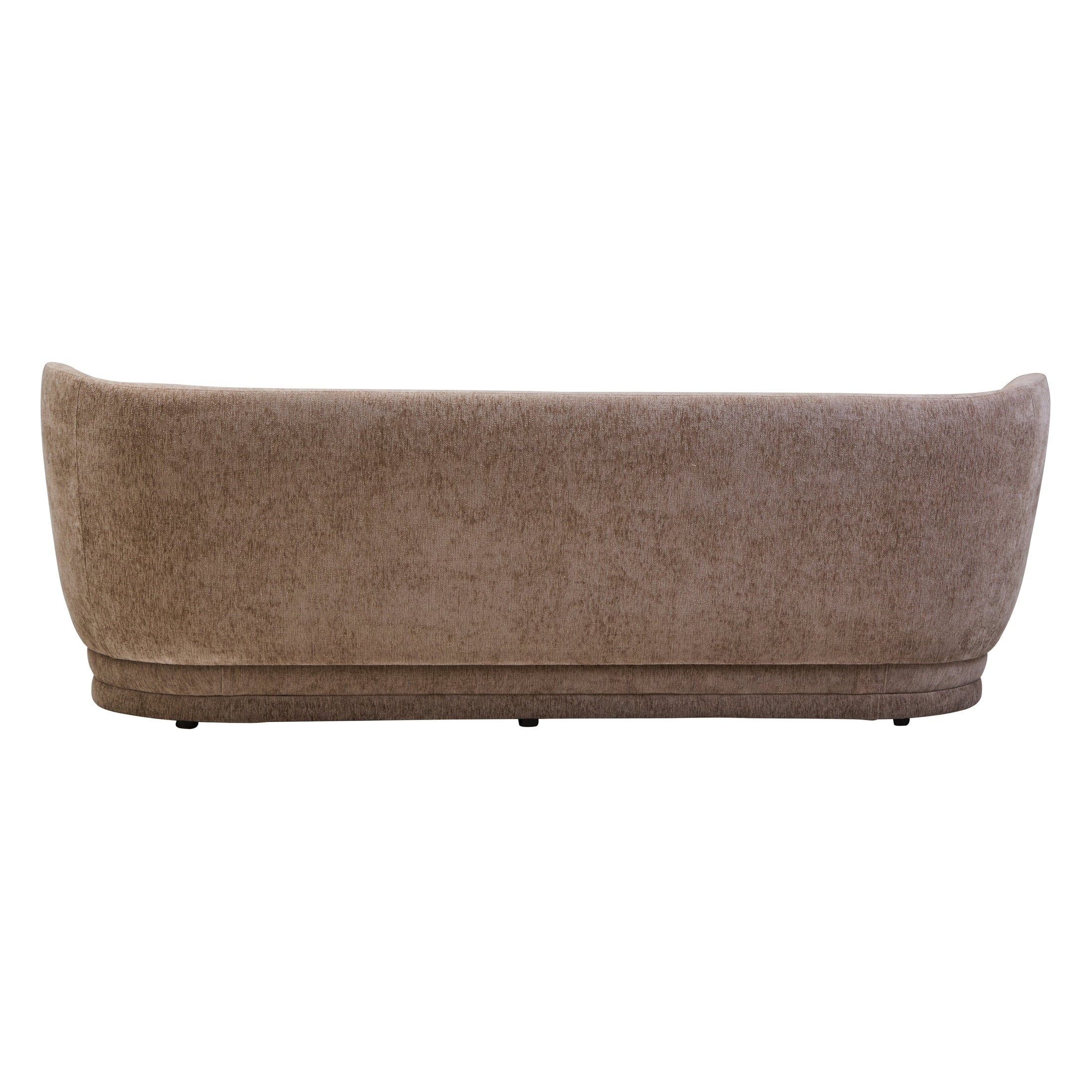 Amira Deep Stone Chenille Curved Three Seater Sofa - Image 3