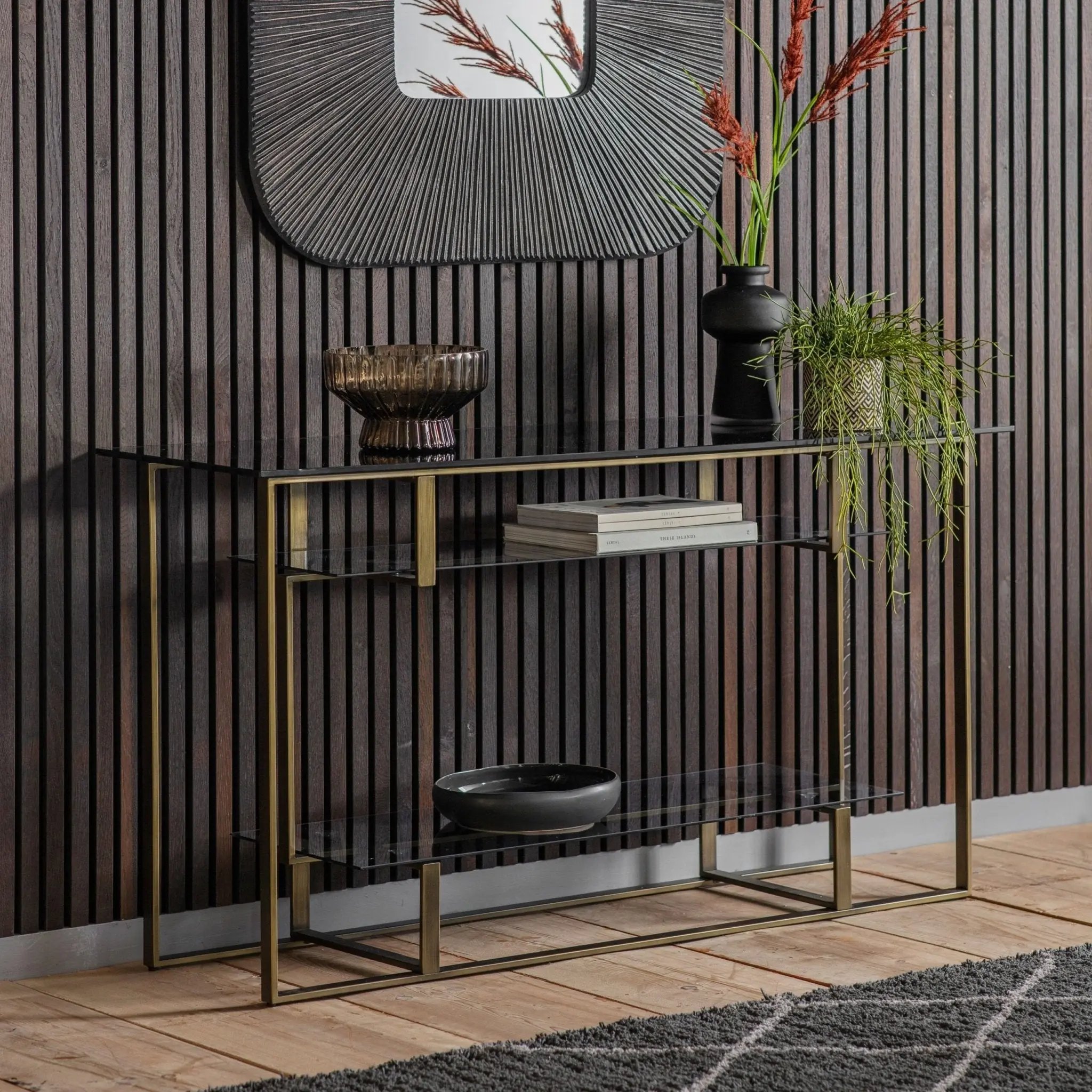 Amul Console Table - Bronze