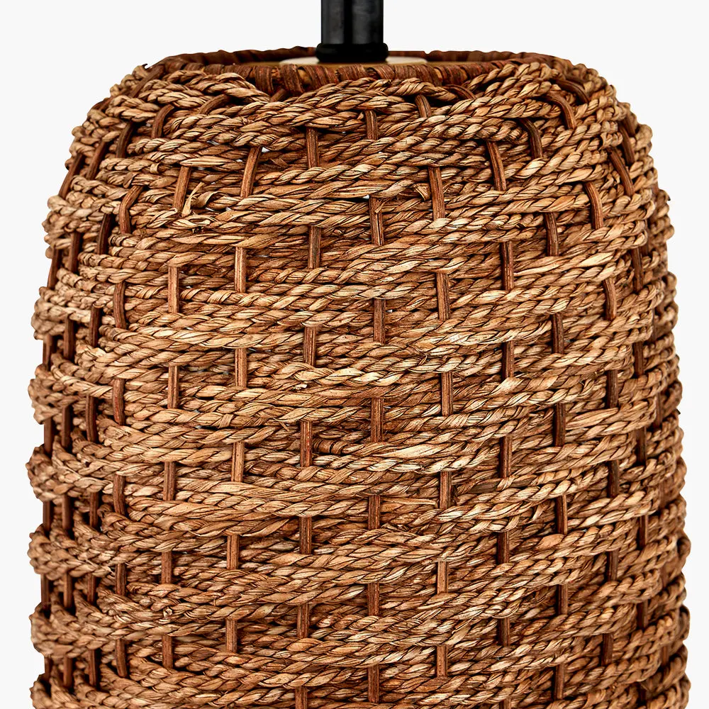 Andros Woven Seagrass Table Lamp in  Brown - Image 6