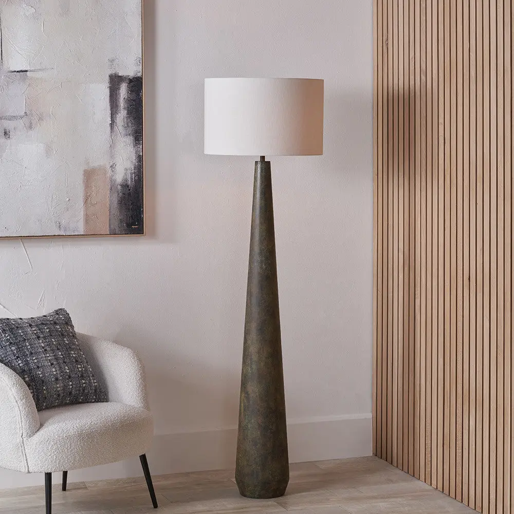 Arbor Verdi Gris Metal Conical Floor Lamp Base - Image 8