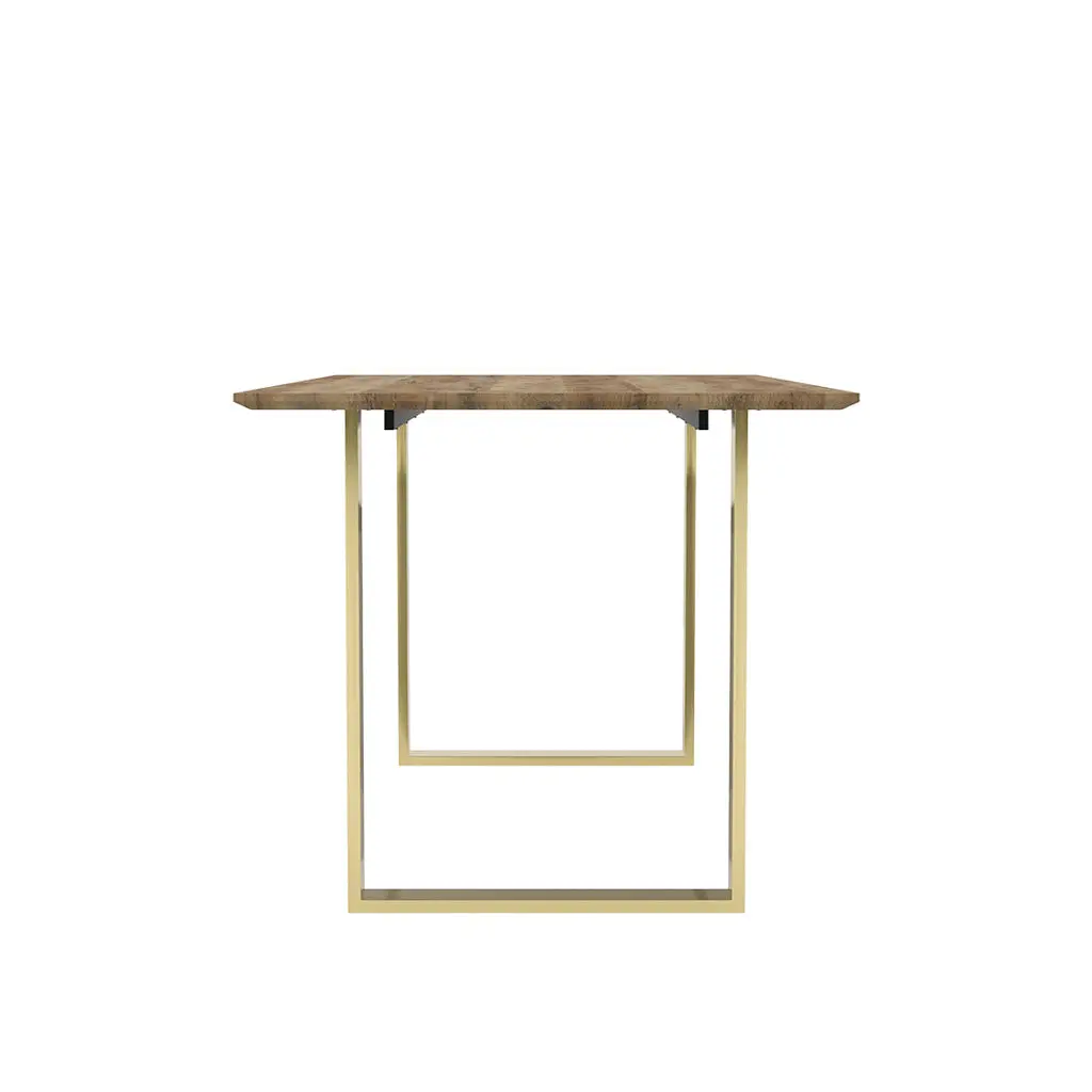 Ashford & Grey Antibes Russet & Gold Dining Table - Image 4