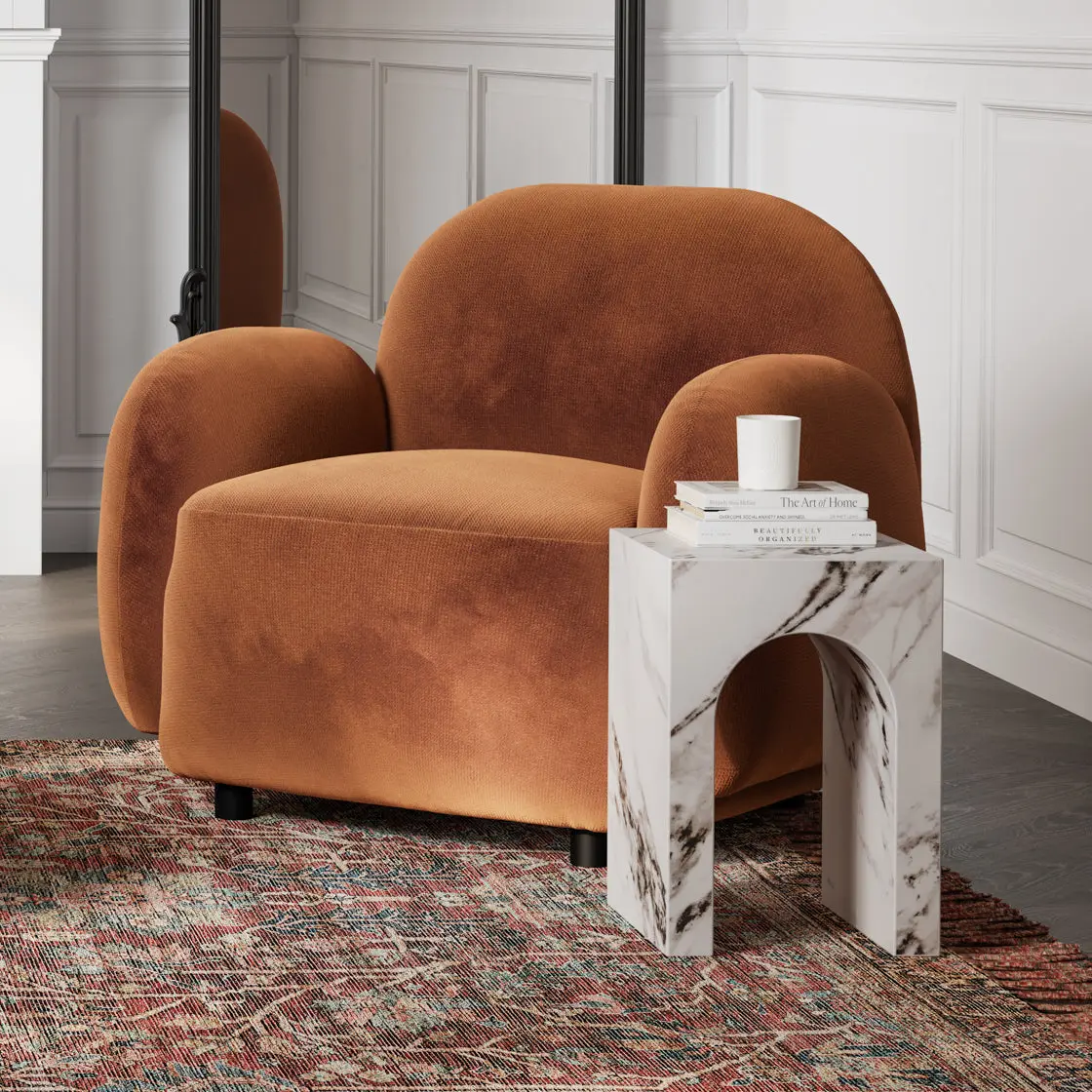 Ashford & Grey Archie Calacatta Side Table - Image 2