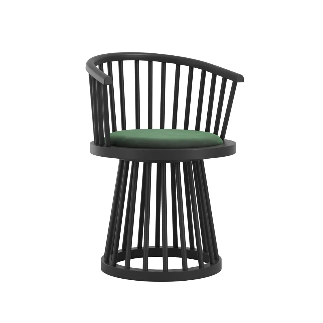 Ashford & Grey Lina Dining Chair in Forest Green & Black - Image 3