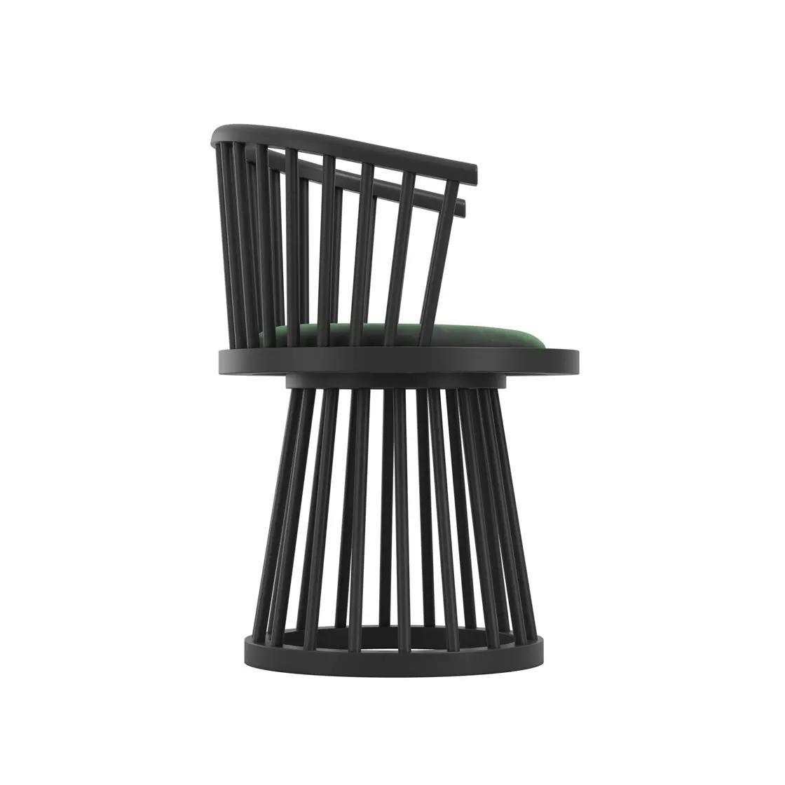 Ashford & Grey Lina Dining Chair in Forest Green & Black - Image 4