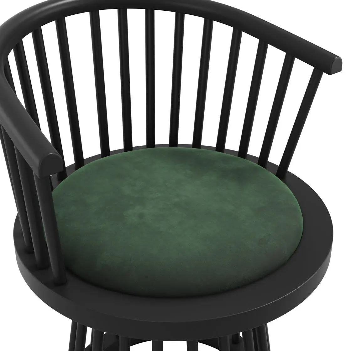 Ashford & Grey Lina Dining Chair in Forest Green & Black - Image 6