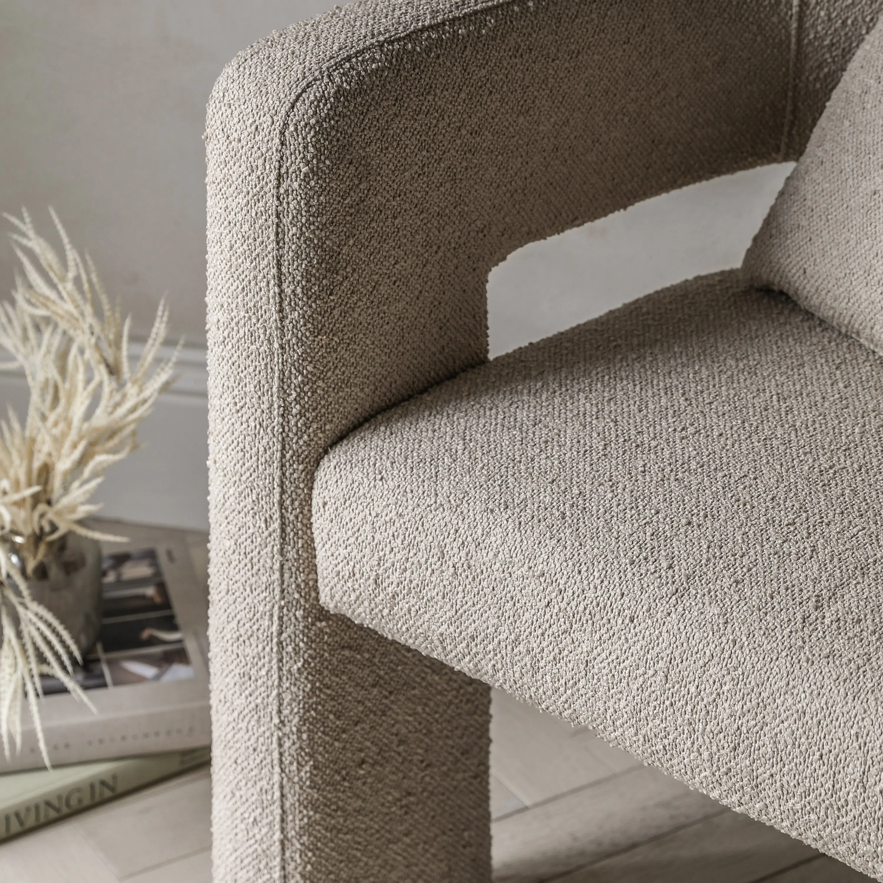 Aurora Neutral Upholstered Occasional Chair - Image 4
