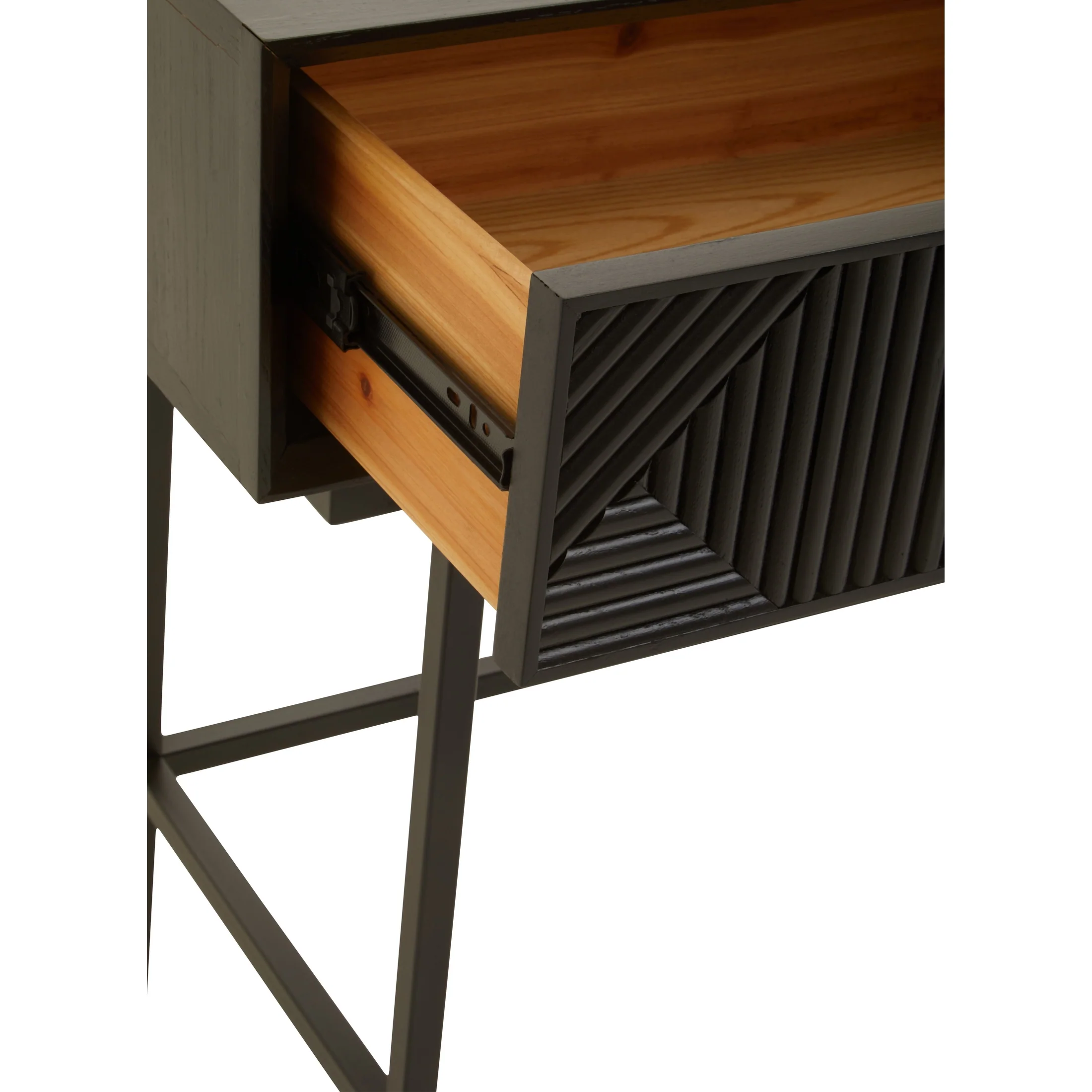 Azara Black Finish Console Table with 2 Drawers - Image 5