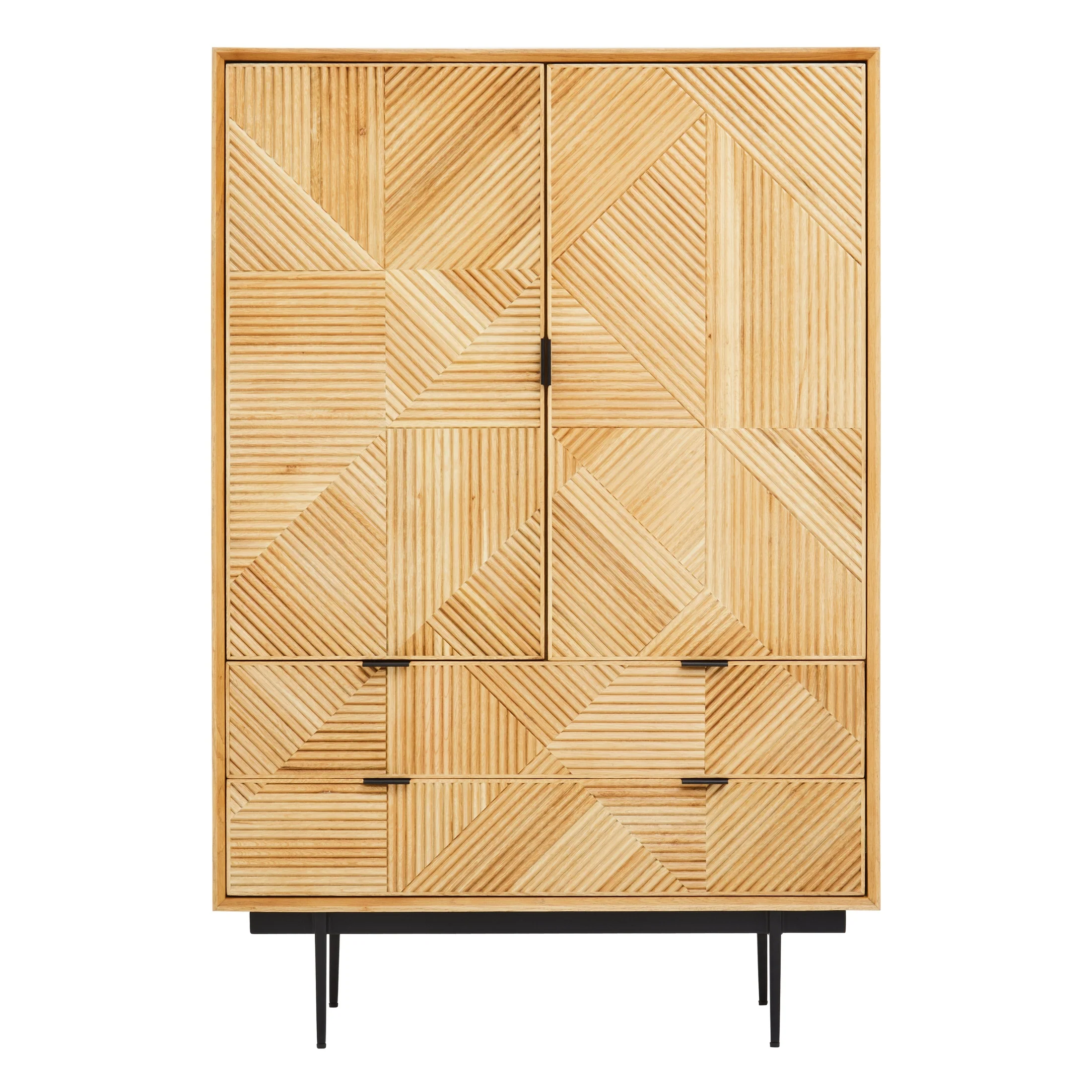 Azara Natural Finish Cabinet with Drawers - Image 6