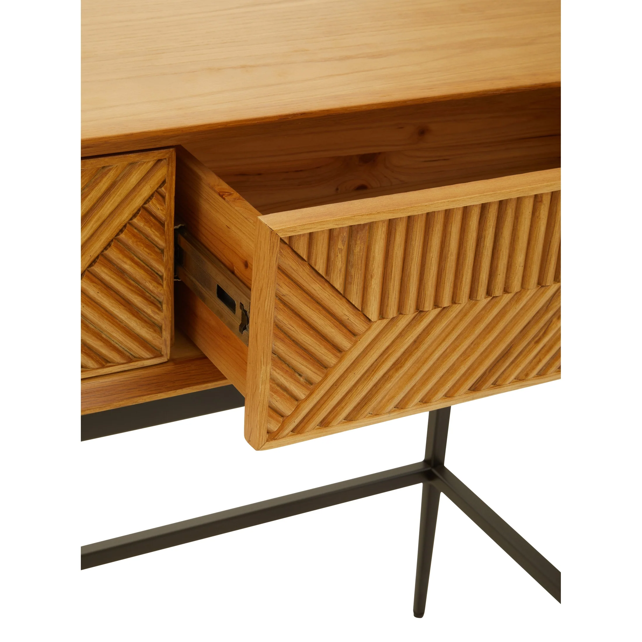 Azara Natural Finish Console Table with 2 Drawers - Image 7