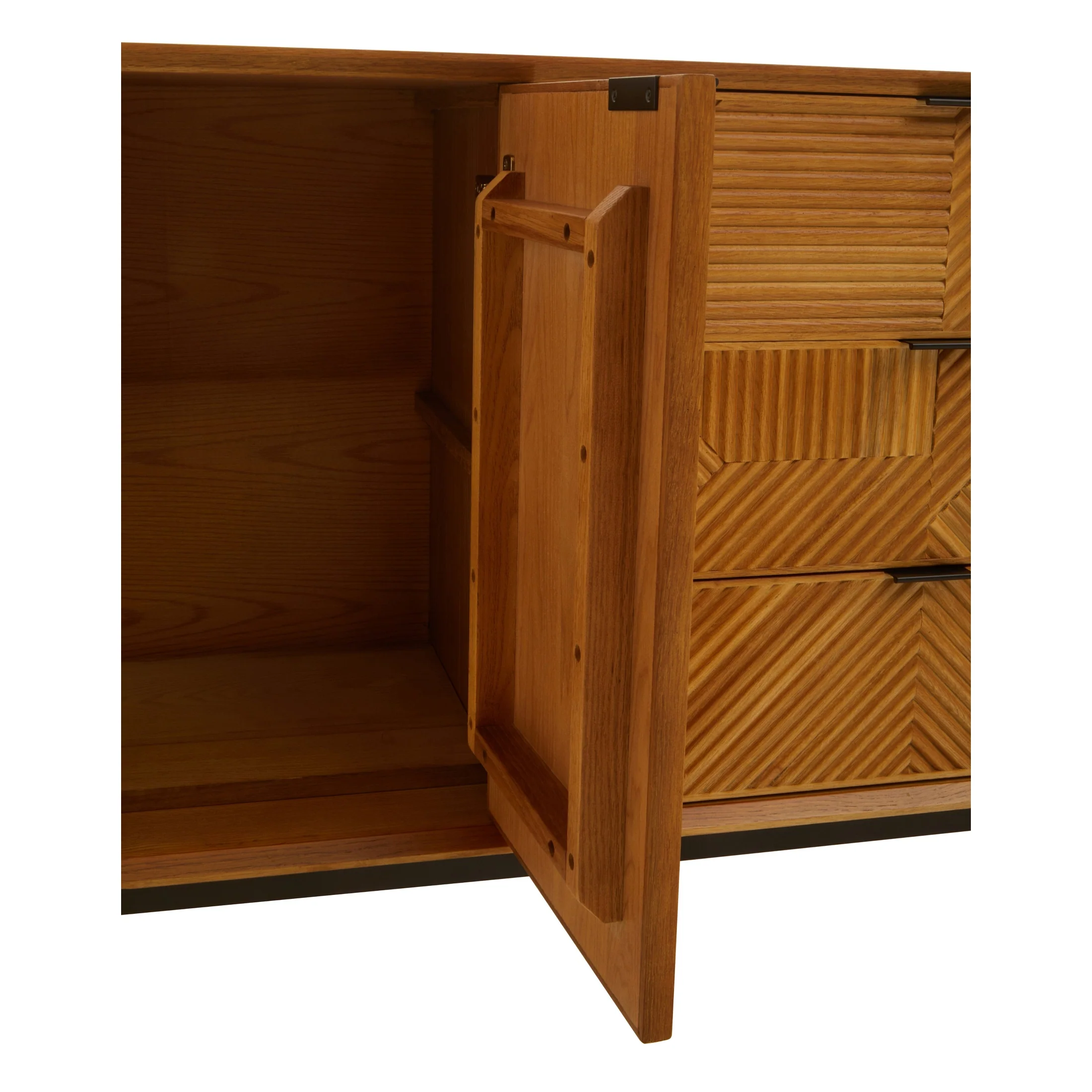 Azara Natural Finish Sideboard with 4 Doors and  3 Drawers - Image 16