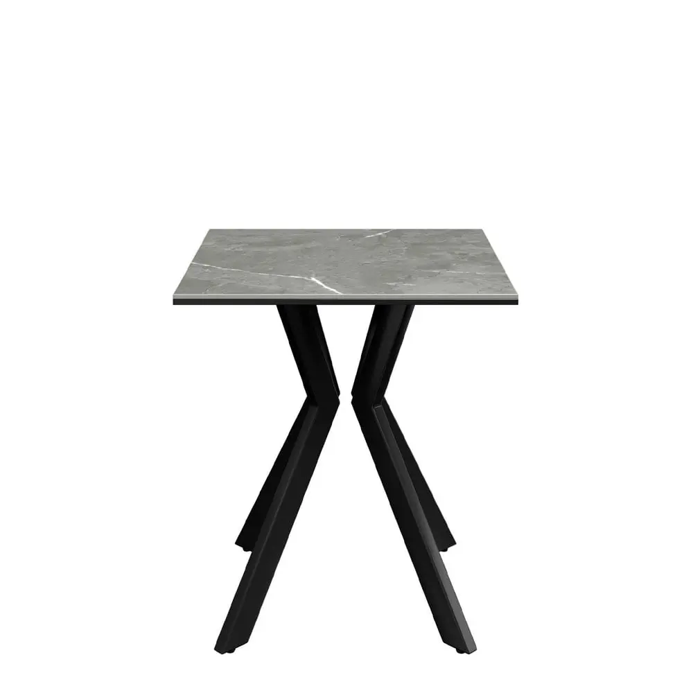 Azuma Matte Grey Ceramic Side Table – Modern End Table with Glass-Reinforced Top - Image 3