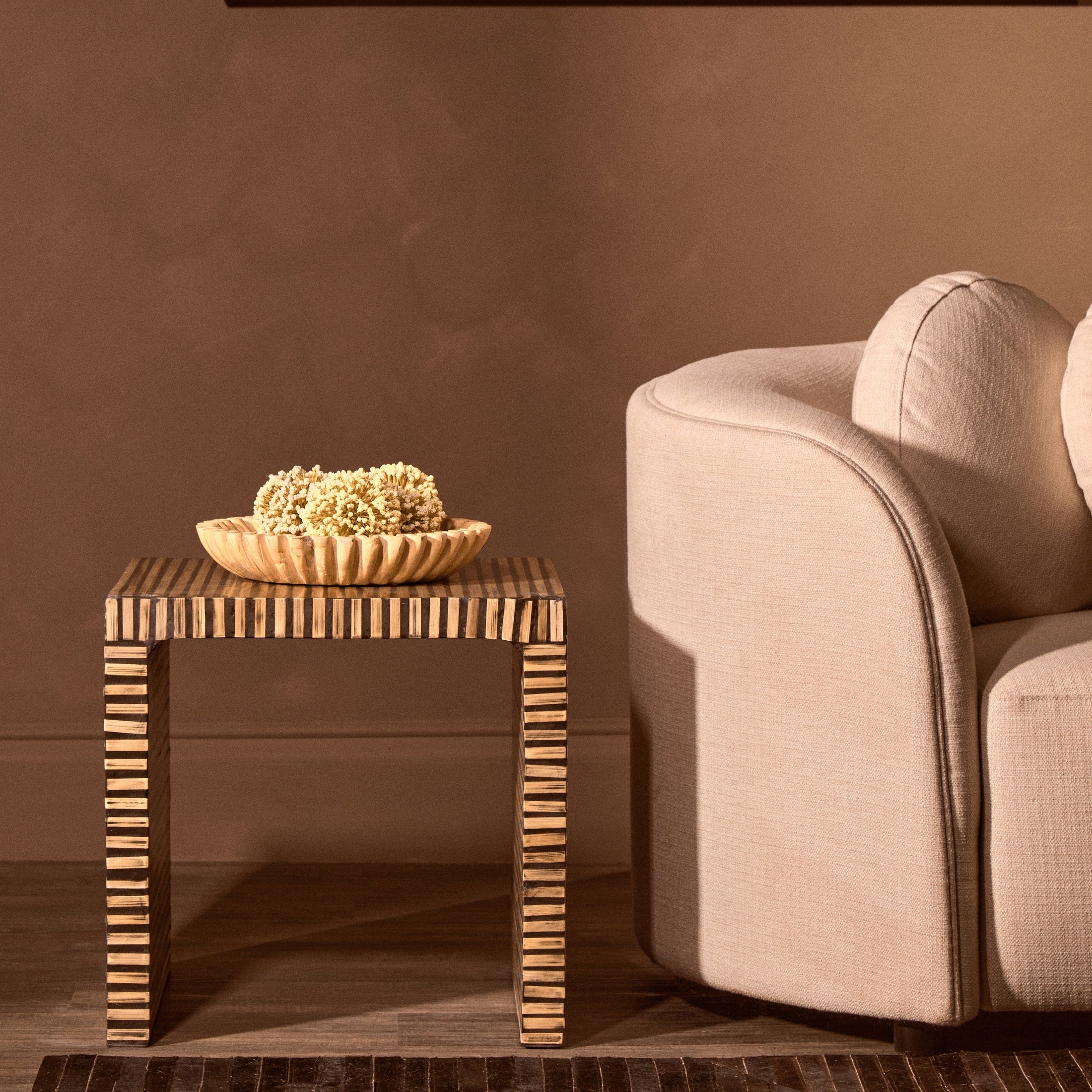 Bambrae Bamboo Inlay Side Table - Image 2