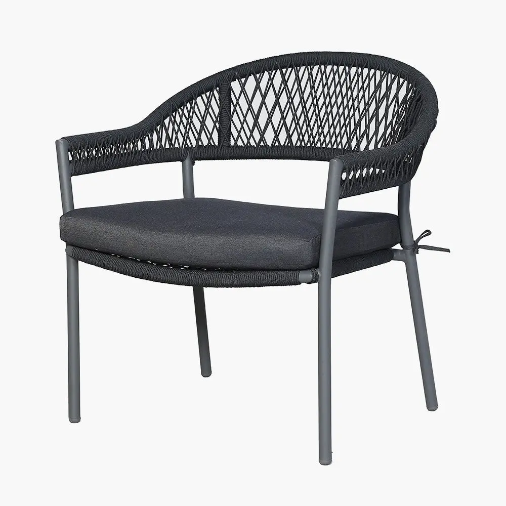 Bazel Outdoor Bistro Set in Teak & Black - Image 4