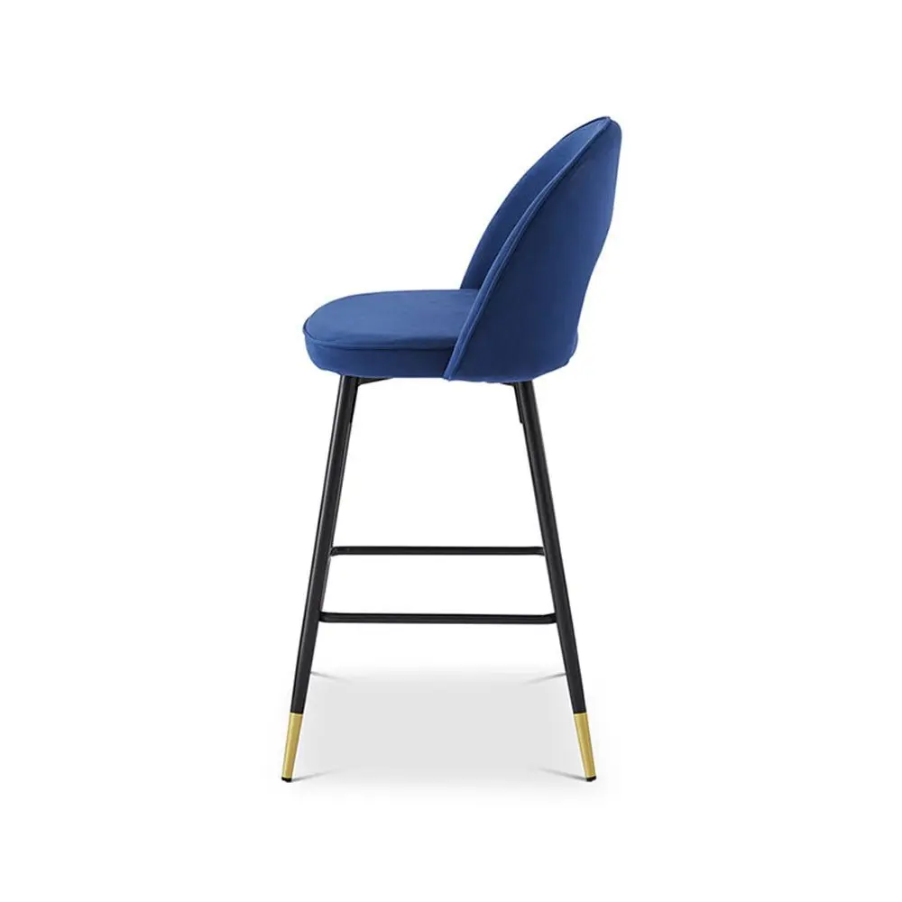 Berkeley Designs Hoxton Bar Stool – Blue Velvet - Image 3