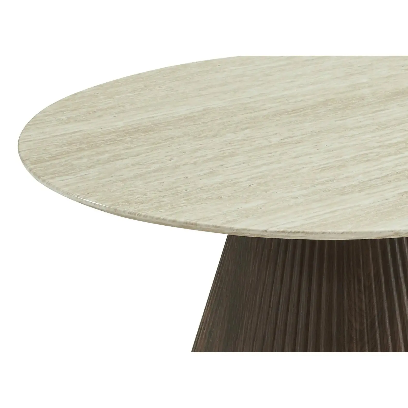 Berkeley Designs Milan Coffee Table with White Marble and Walnut Base - Image 2