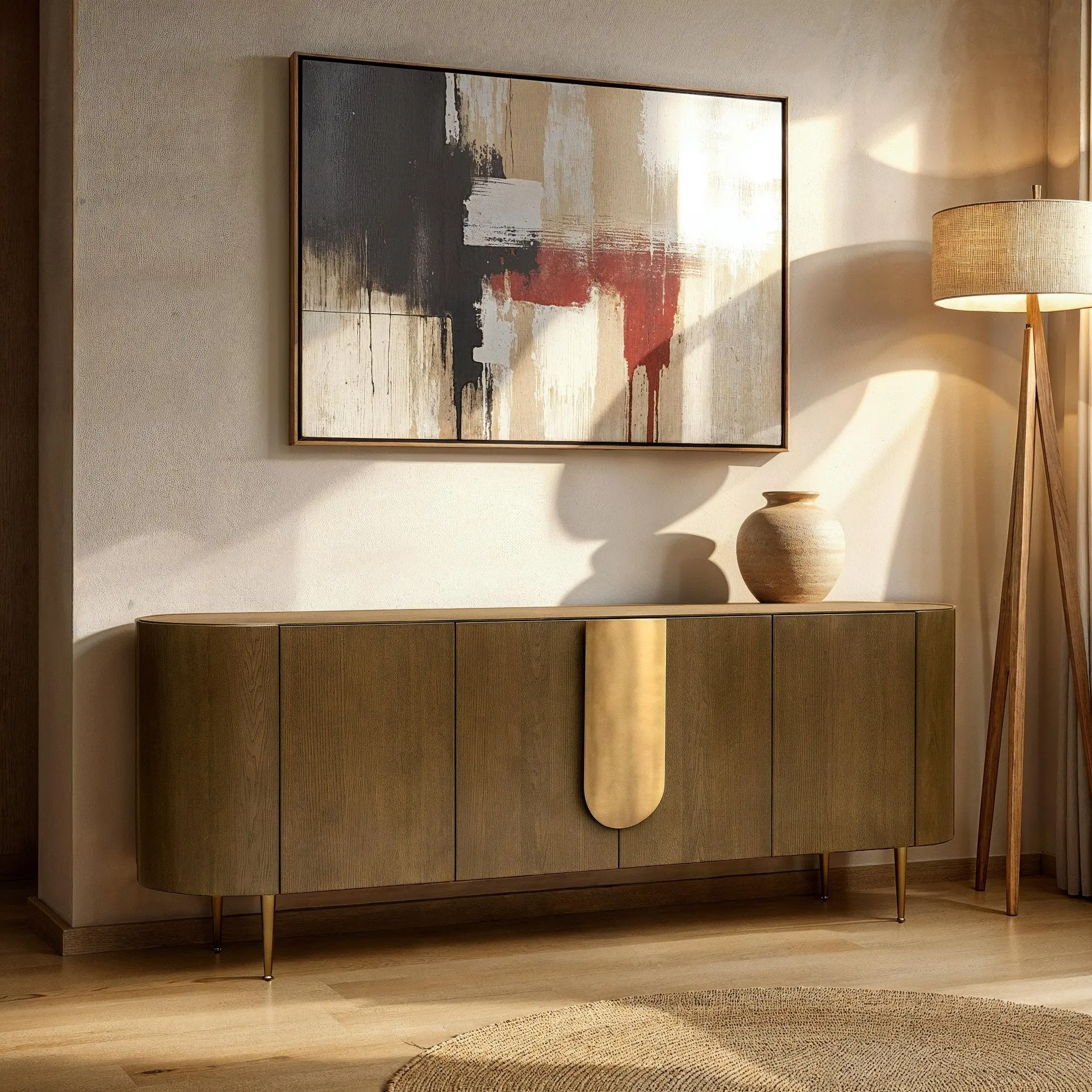 Berkeley Designs Napa 4 Door Sideboard – Caramel Oak - Image 2