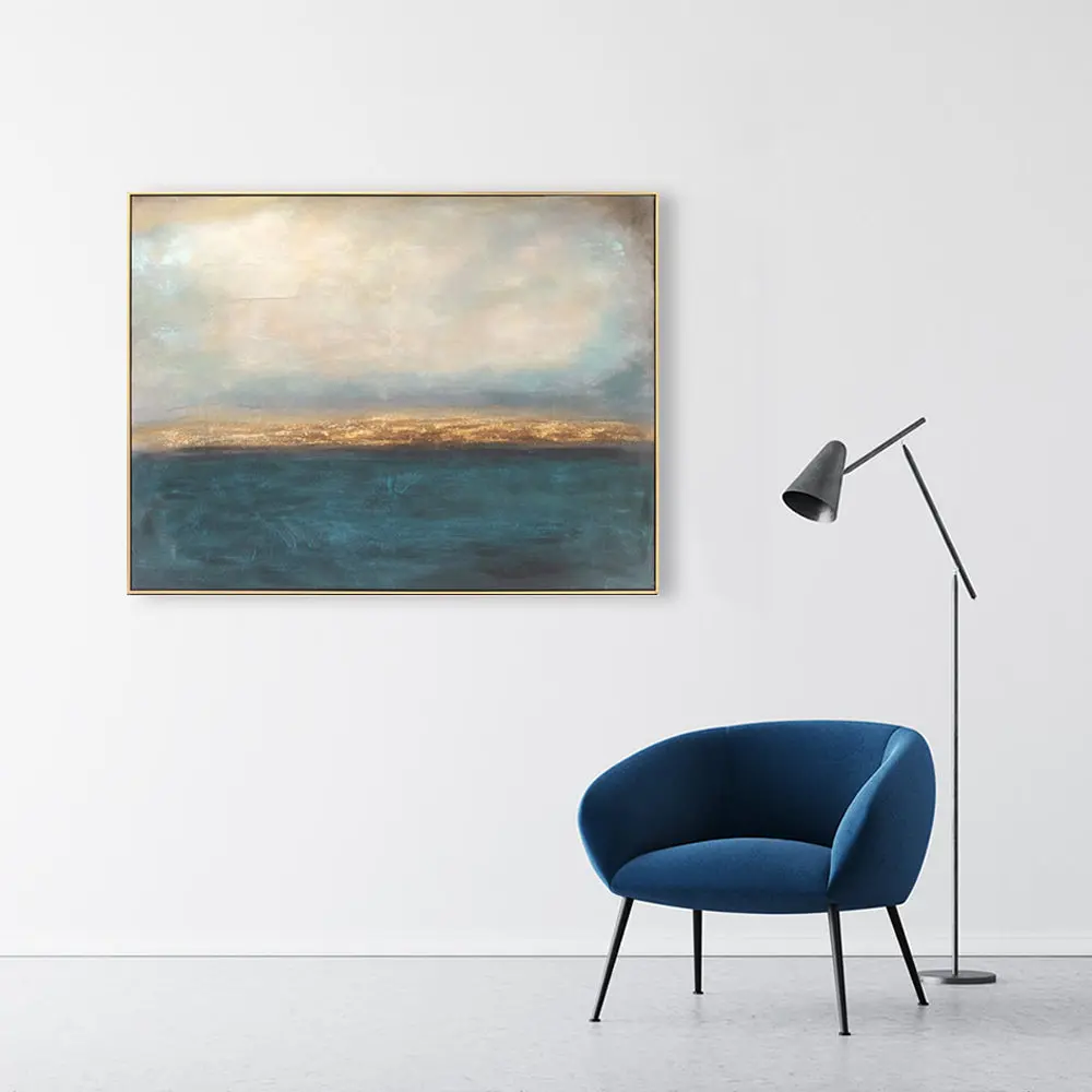 Berkeley Designs Oil on Canvas 29 – Gold Leaf, Framed - Image 7