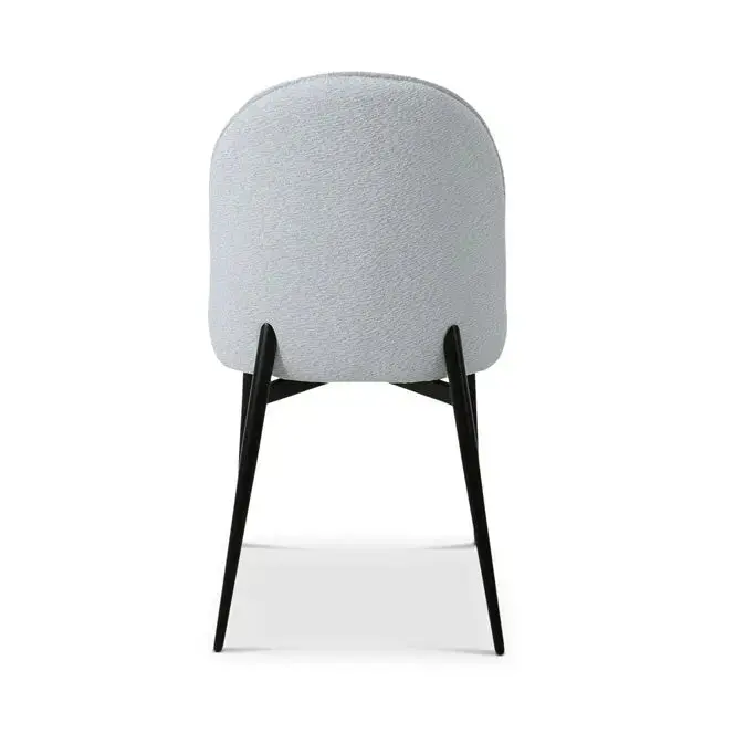 Berkeley Designs Tivoli Neutral Upholstered Dining Chair – Modern Chair with Black Legs - Image 4