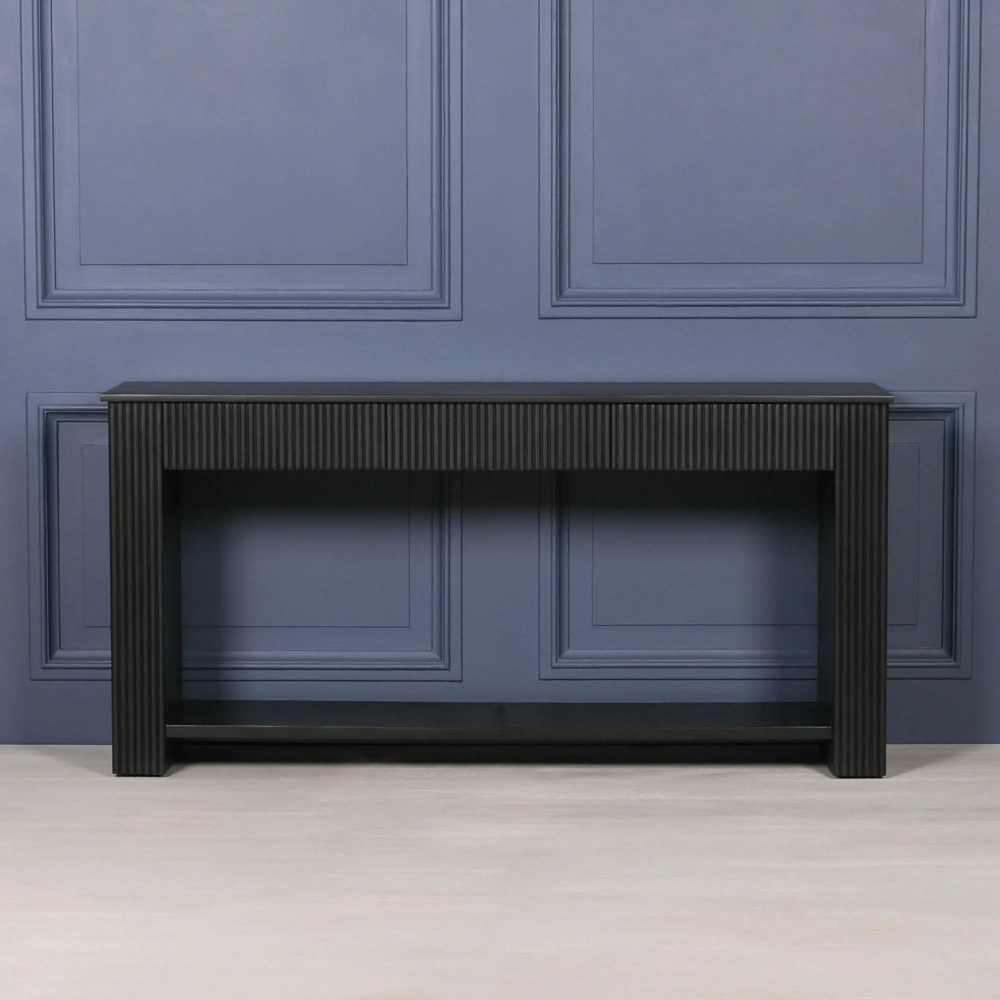 Black Painted Acacia Fluted Console Table - Image 20