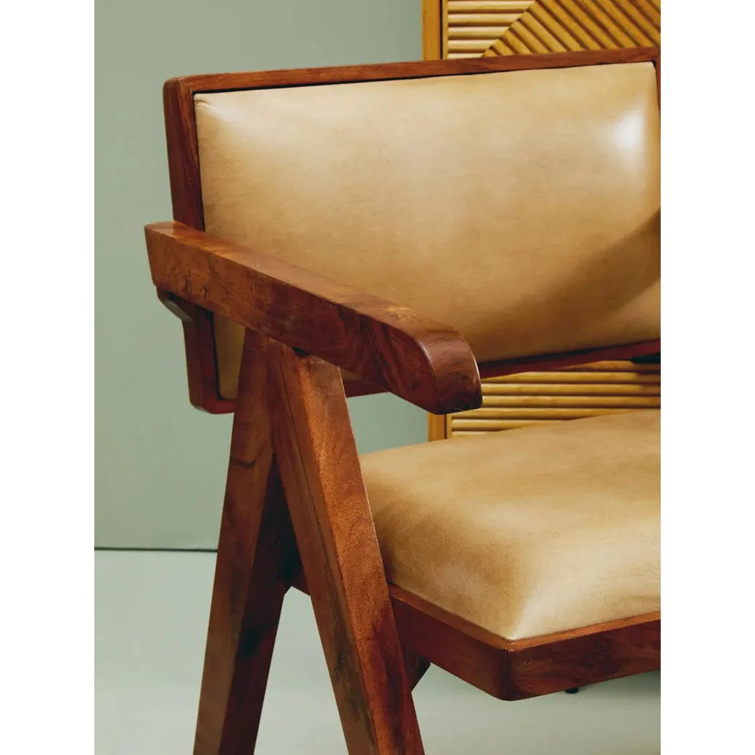Bronson Natural Leather Armchair - Image 24