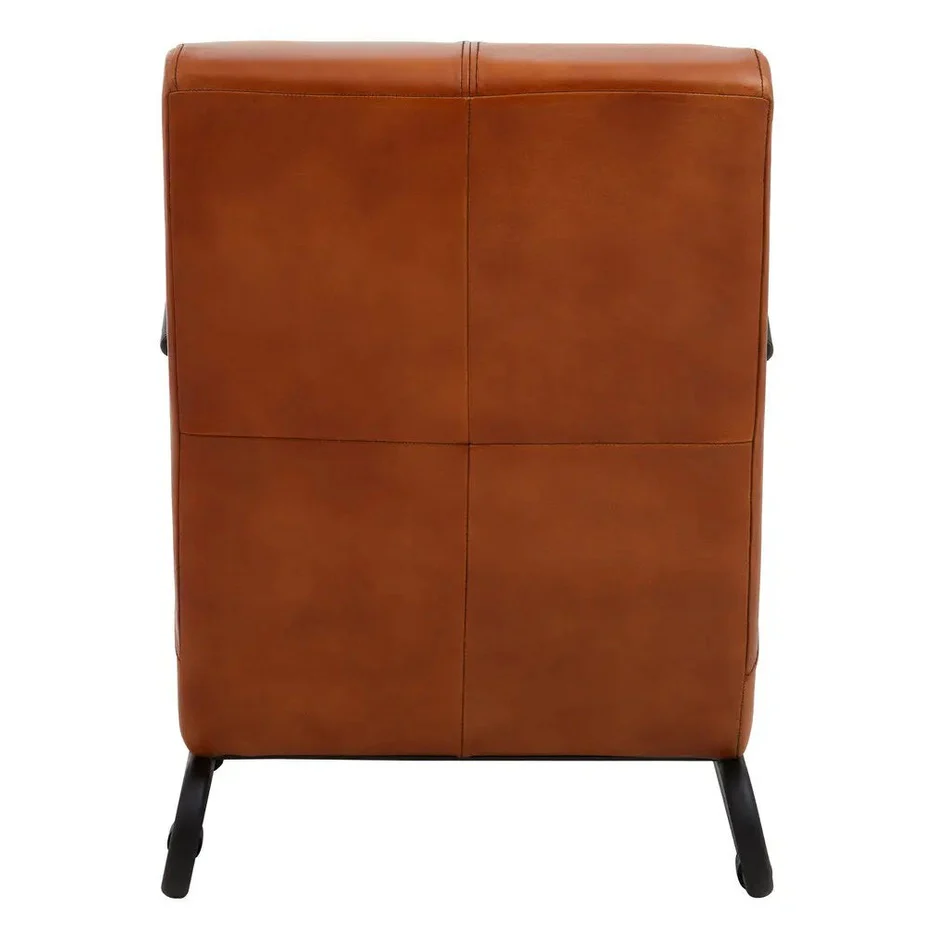 Bronson Tan Leather Armchair - Image 16