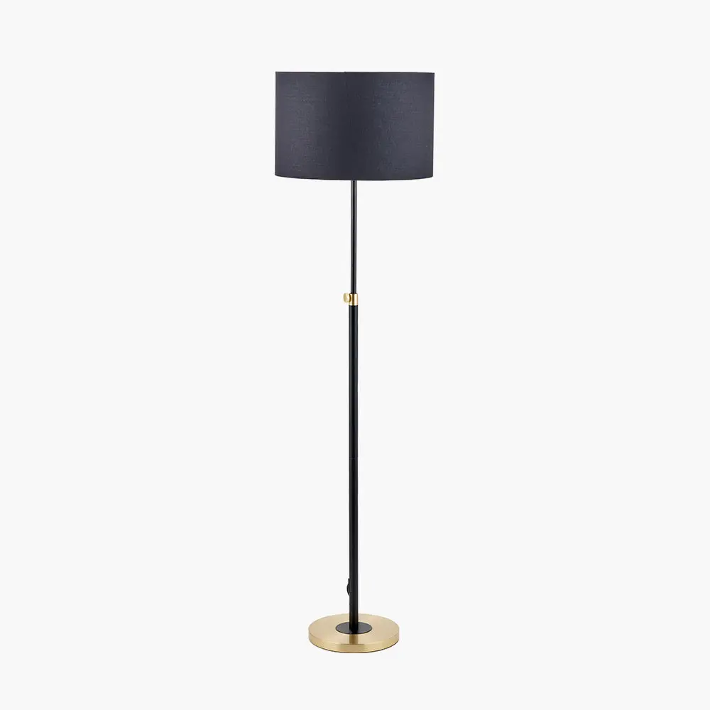 Bryce Black and Gold Metal Rise and Fall Floor Lamp - Image 3