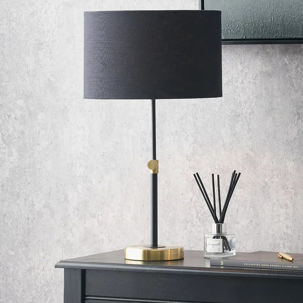 Bryce Black and Gold Metal Rise and Fall Table Lamp - Image 2
