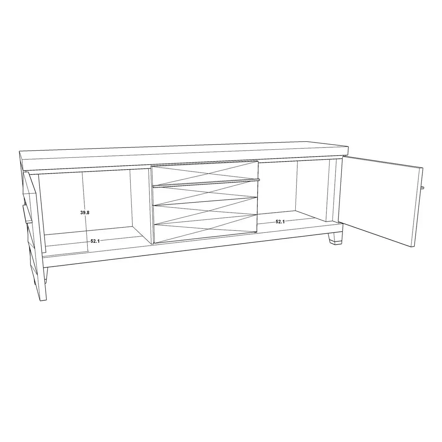 Cassis Grey Taupe Oak Media Unit by Berkeley Designs - Image 4