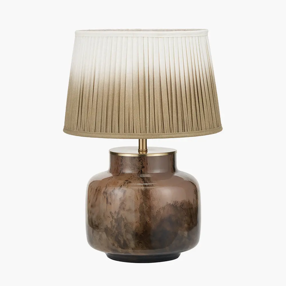 Cerdanya Brown and Beige Glass Table Lamp Base - Image 8