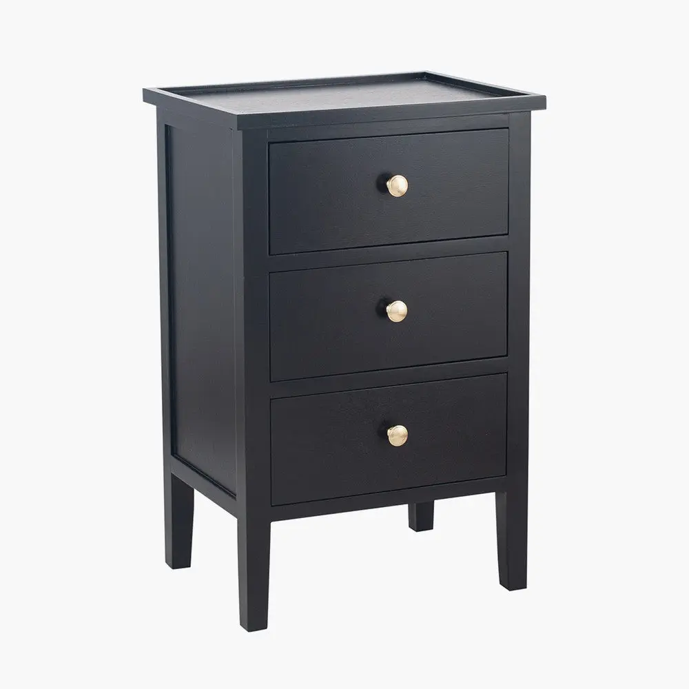 Loft Blue Multicoloured Pine Wood 3 Drawer Unit – Industrial Chest of Drawers