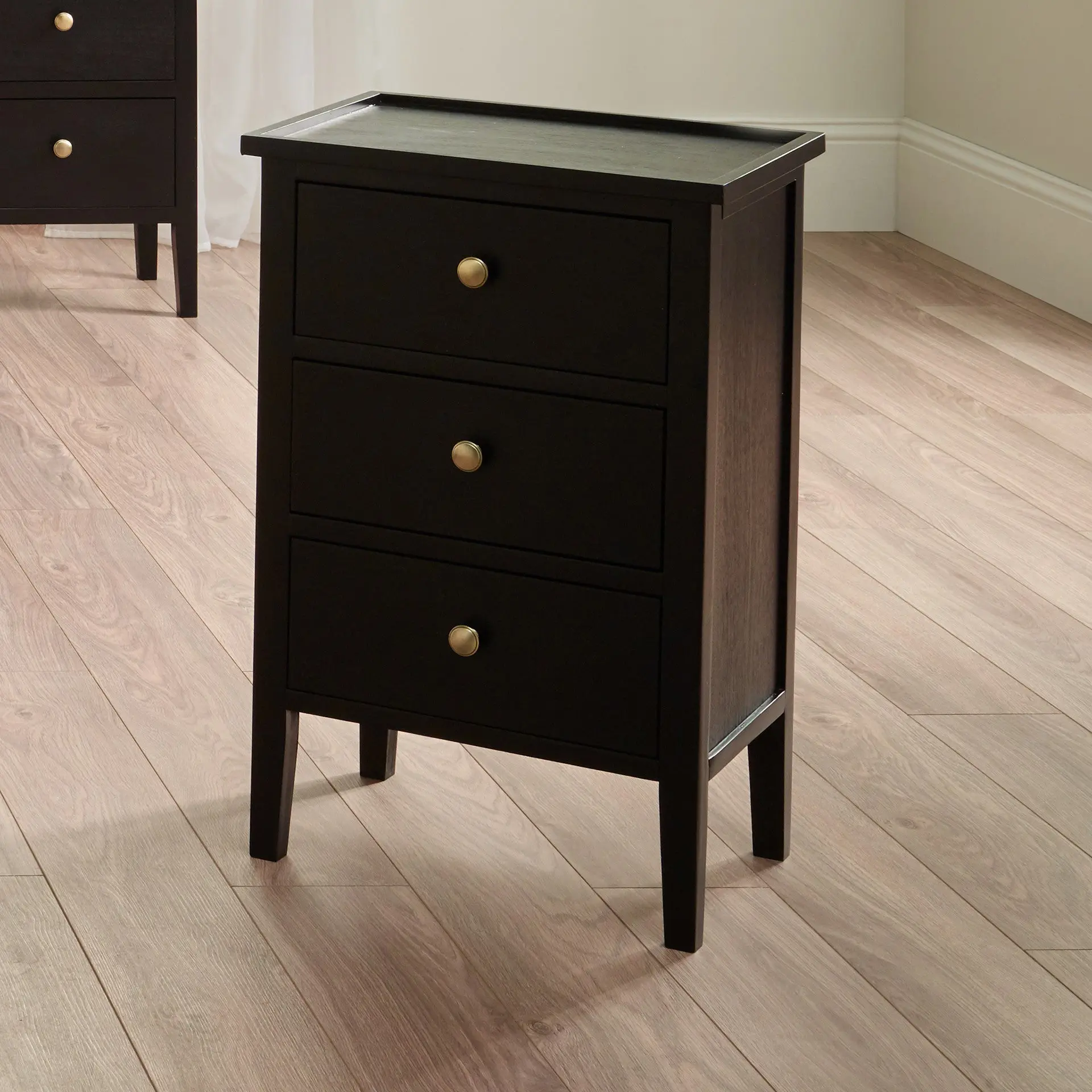 Loft Blue Multicoloured Pine Wood 3 Drawer Unit – Industrial Chest of Drawers - Image 2