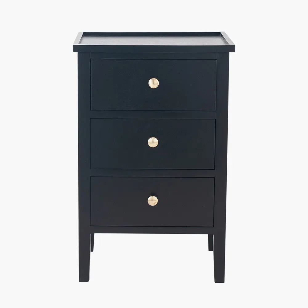 Loft Blue Multicoloured Pine Wood 3 Drawer Unit – Industrial Chest of Drawers - Image 3