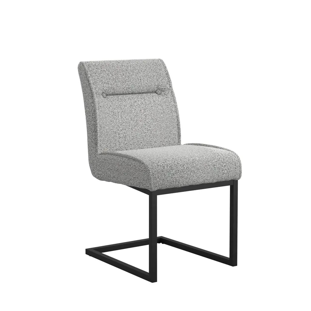 Ashford & Grey Cleaver Smoked Pearl and Black Set of 2 Dining Chairs - Image 2